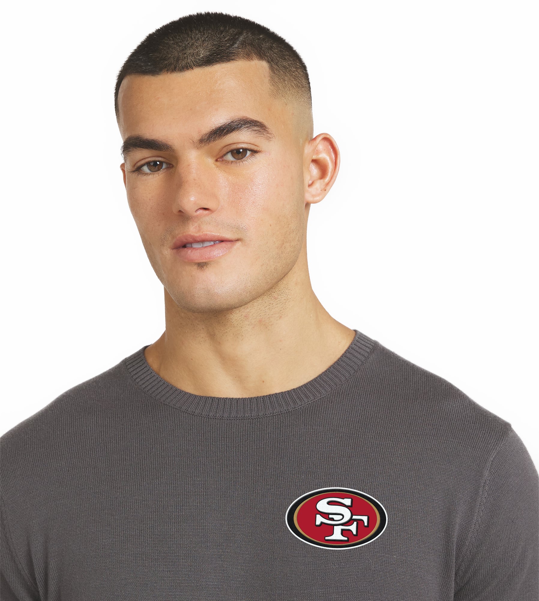 Pull J. Palmer gris anthracite des 49ers de San Francisco pour homme