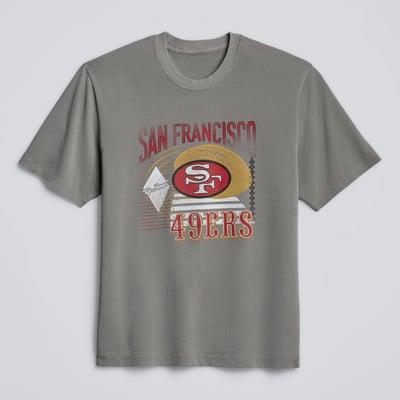 San Francisco 49ers lululemon Heavyweight Cotton T-Shirt - Dilute Wash Pavement Grey