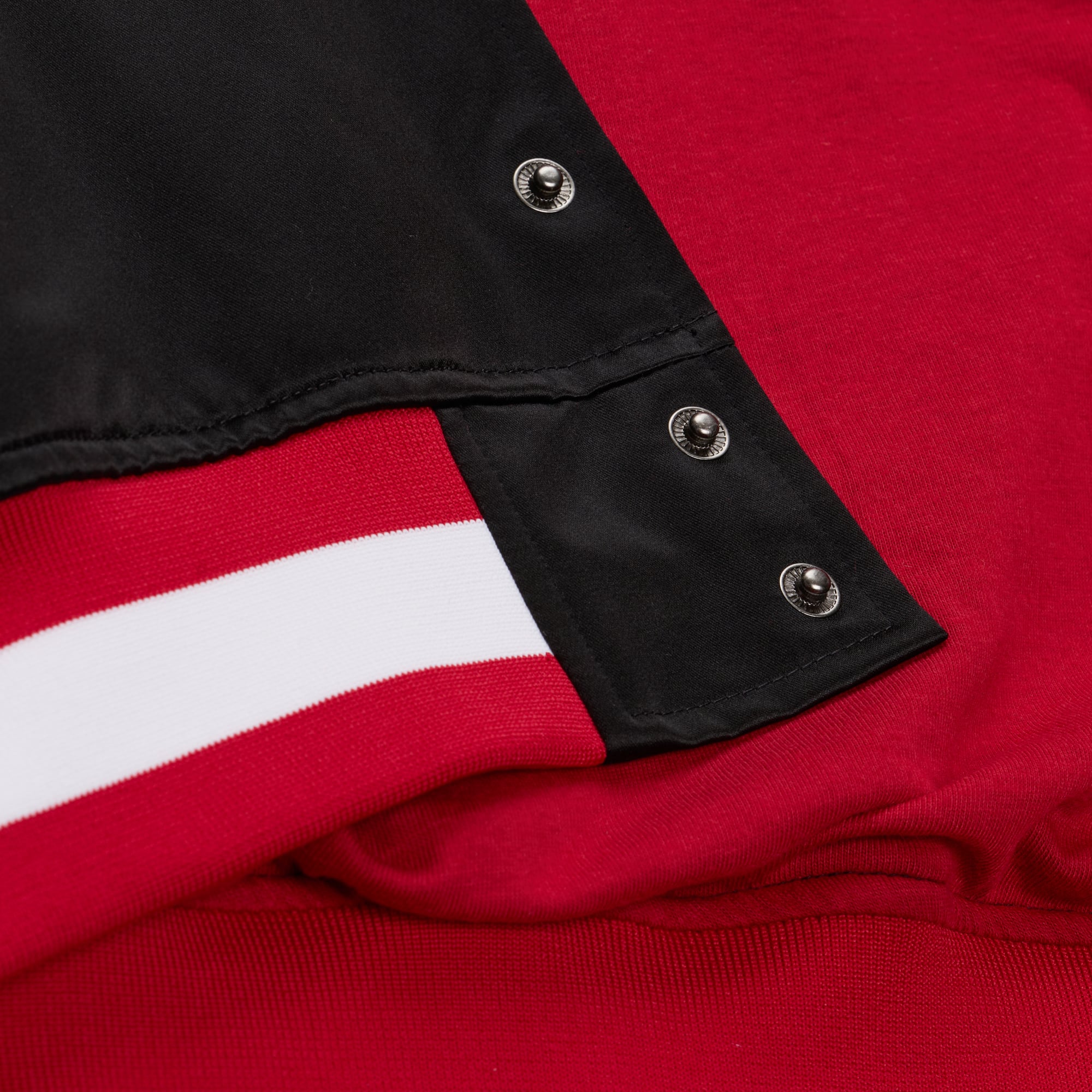 Men's Mitchell & Ness Scarlet San Francisco 49ers Big Tall 80th Anniversary Heavyweight Satin Full-Snap Jacket