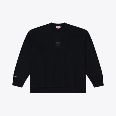 San Francisco 49ers Mitchell & Ness Core Essentials Micro Logo Fleece Sweatshirt - Black
