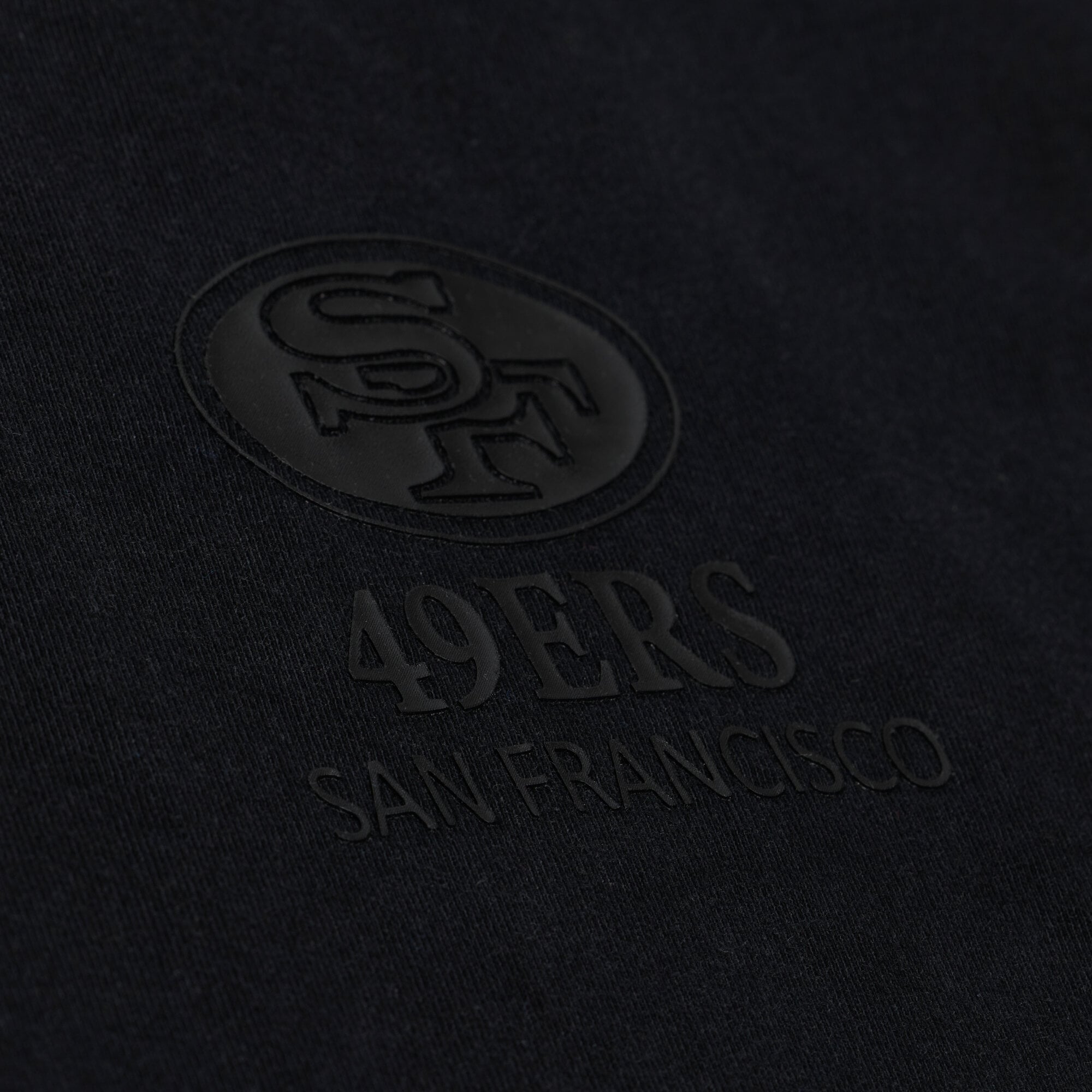 Men's Mitchell & Ness Black San Francisco 49ers Core Essentials Micro Logo T-Shirt