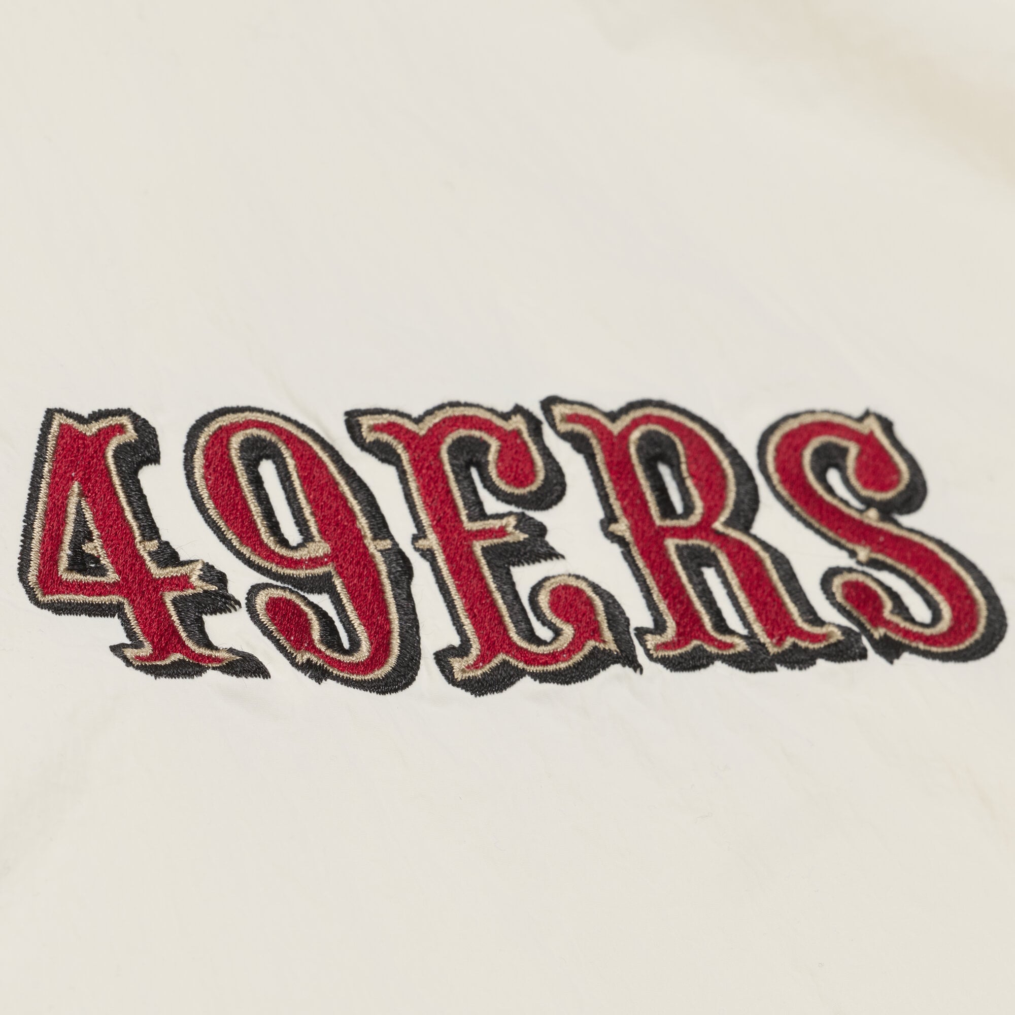 Men's Mitchell & Ness Cream San Francisco 49ers Retro Roots Coaches Jacket