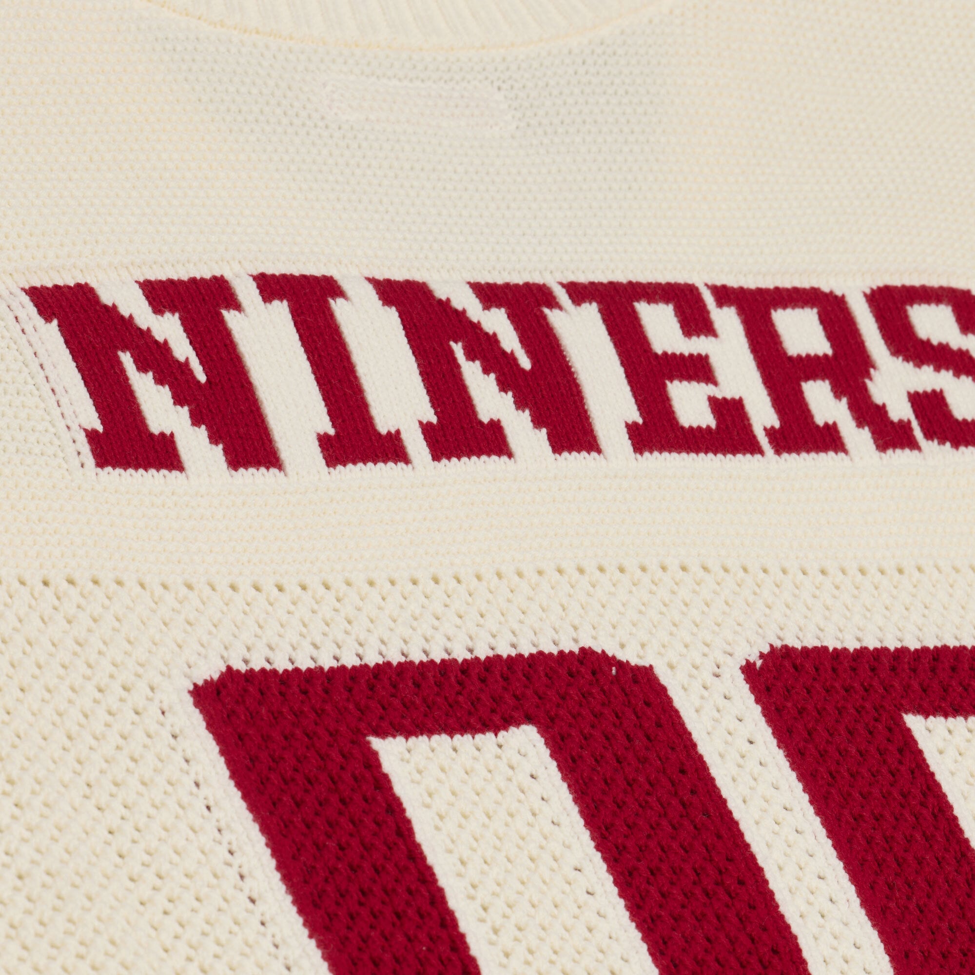 Men's Mitchell & Ness Cream San Francisco 49ers Retro Roots Short Sleeve Sweater Jersey