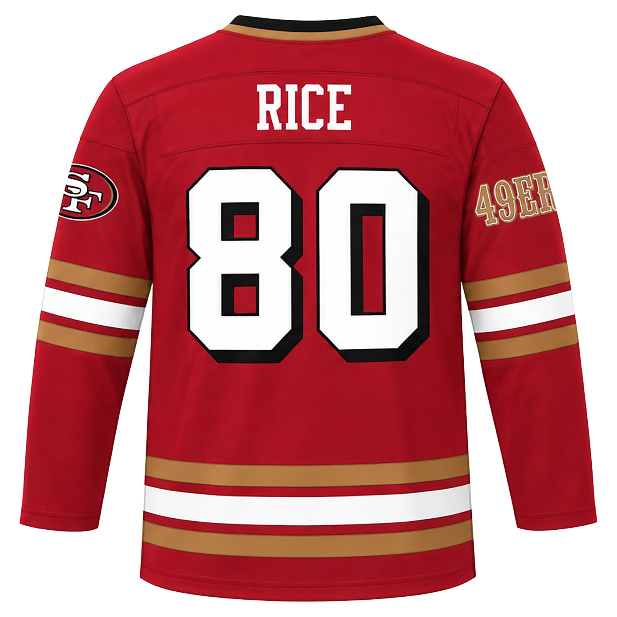 Maillot de hockey Mitchell & Ness Jerry Rice rouge écarlate des 49ers San Francisco pour homme