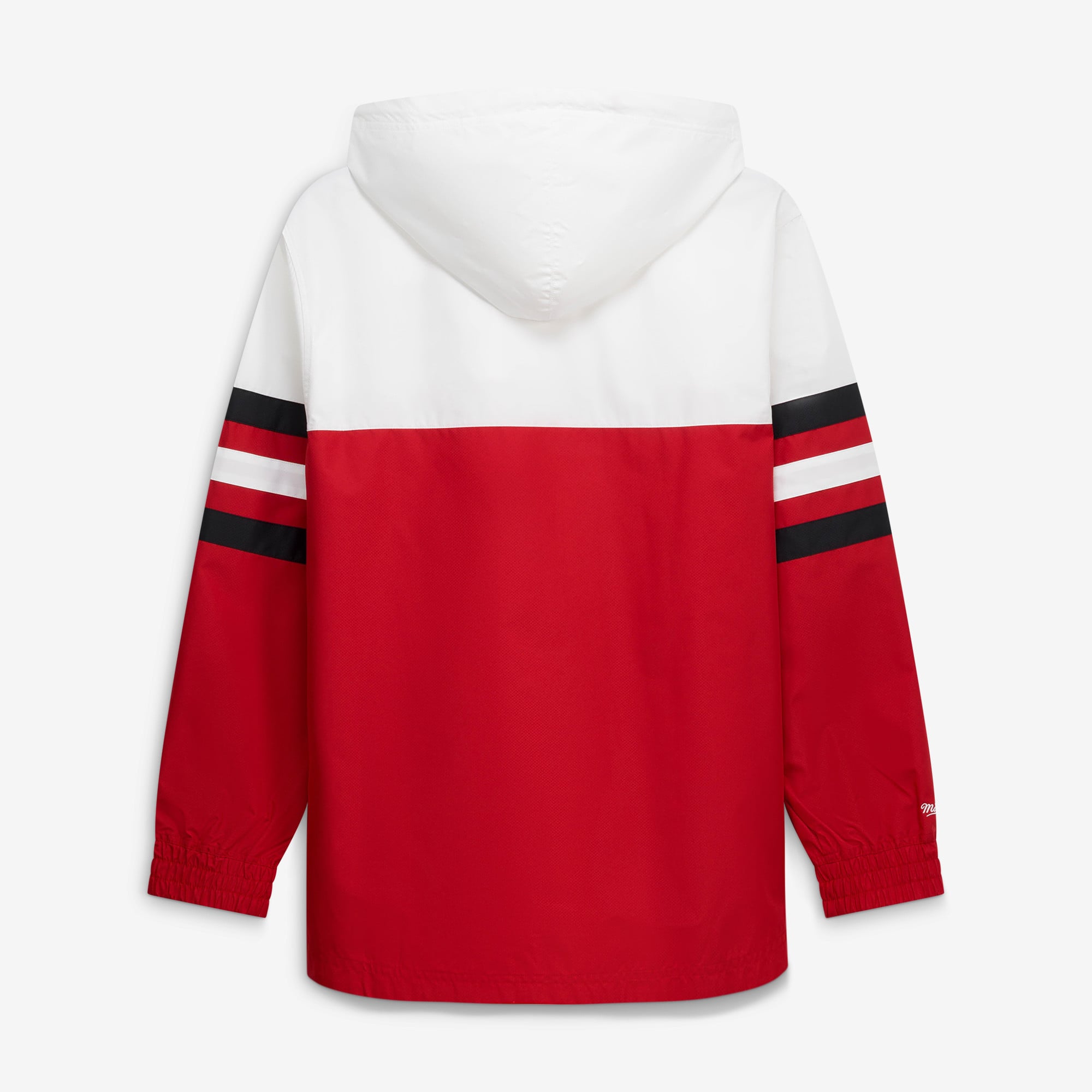 Men's Mitchell & Ness Scarlet San Francisco 49ers Head Coach Anorak Quarter-Zip Windbreaker Jacket