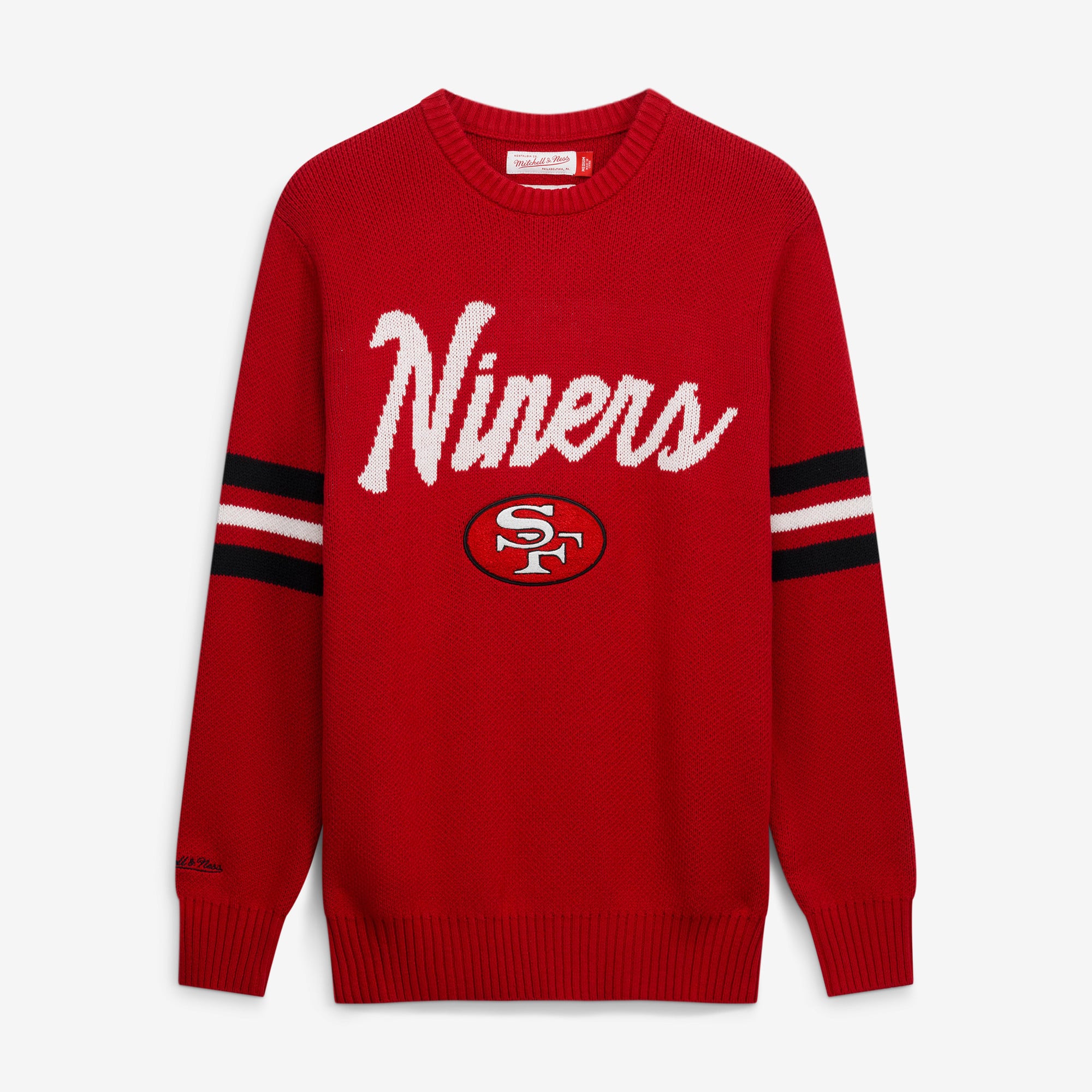Men's Mitchell & Ness Scarlet San Francisco 49ers Head Coach Sweater