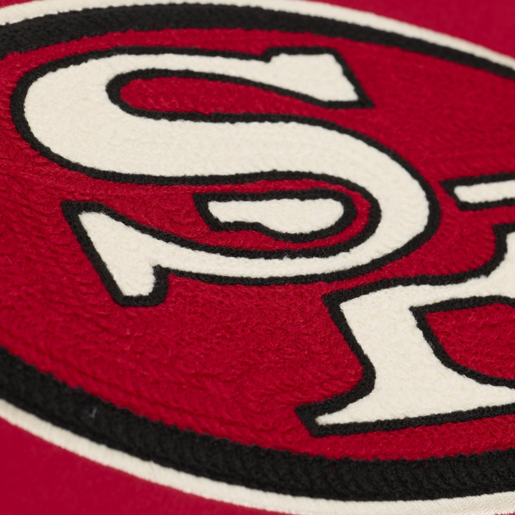 Sweat à capuche en polaire épaisse Mitchell & Ness Scarlet San Francisco 49ers pour homme