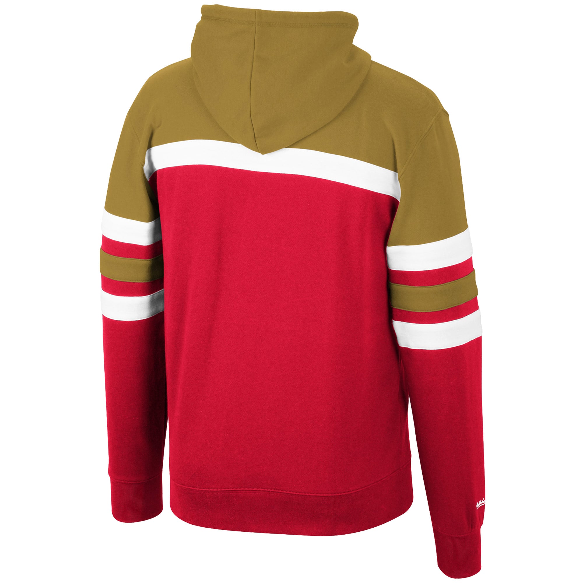 Sweat à capuche Mitchell & Ness écarlate et or des 49ers de San Francisco pour homme