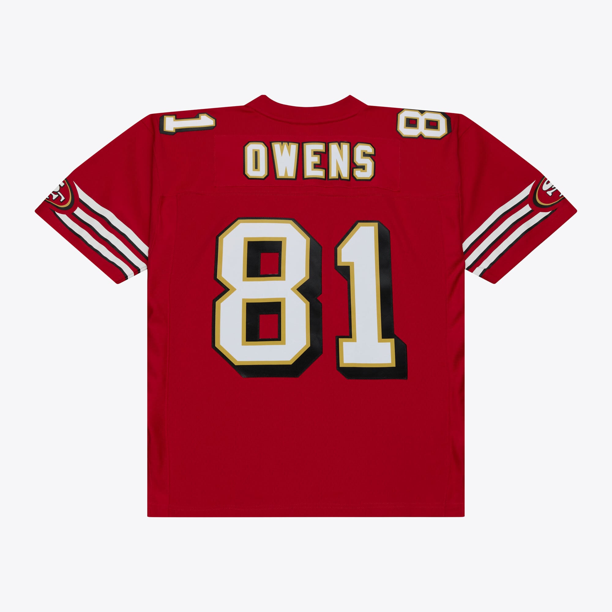 Men's Mitchell & Ness Terrell Owens Red San Francisco 49ers 1996 Legacy Replica Player Jersey