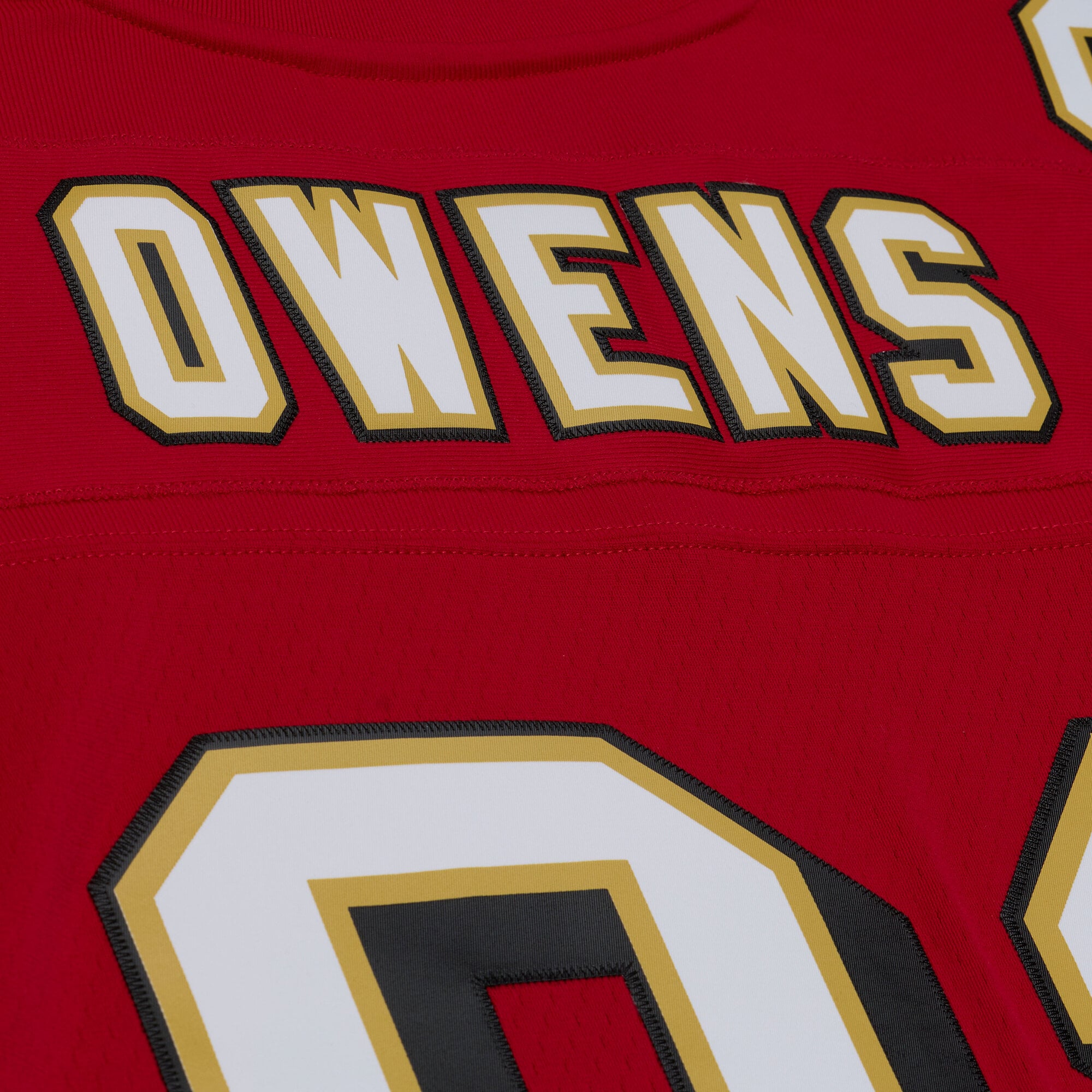 Men's Mitchell & Ness Terrell Owens Red San Francisco 49ers 1996 Legacy Replica Player Jersey