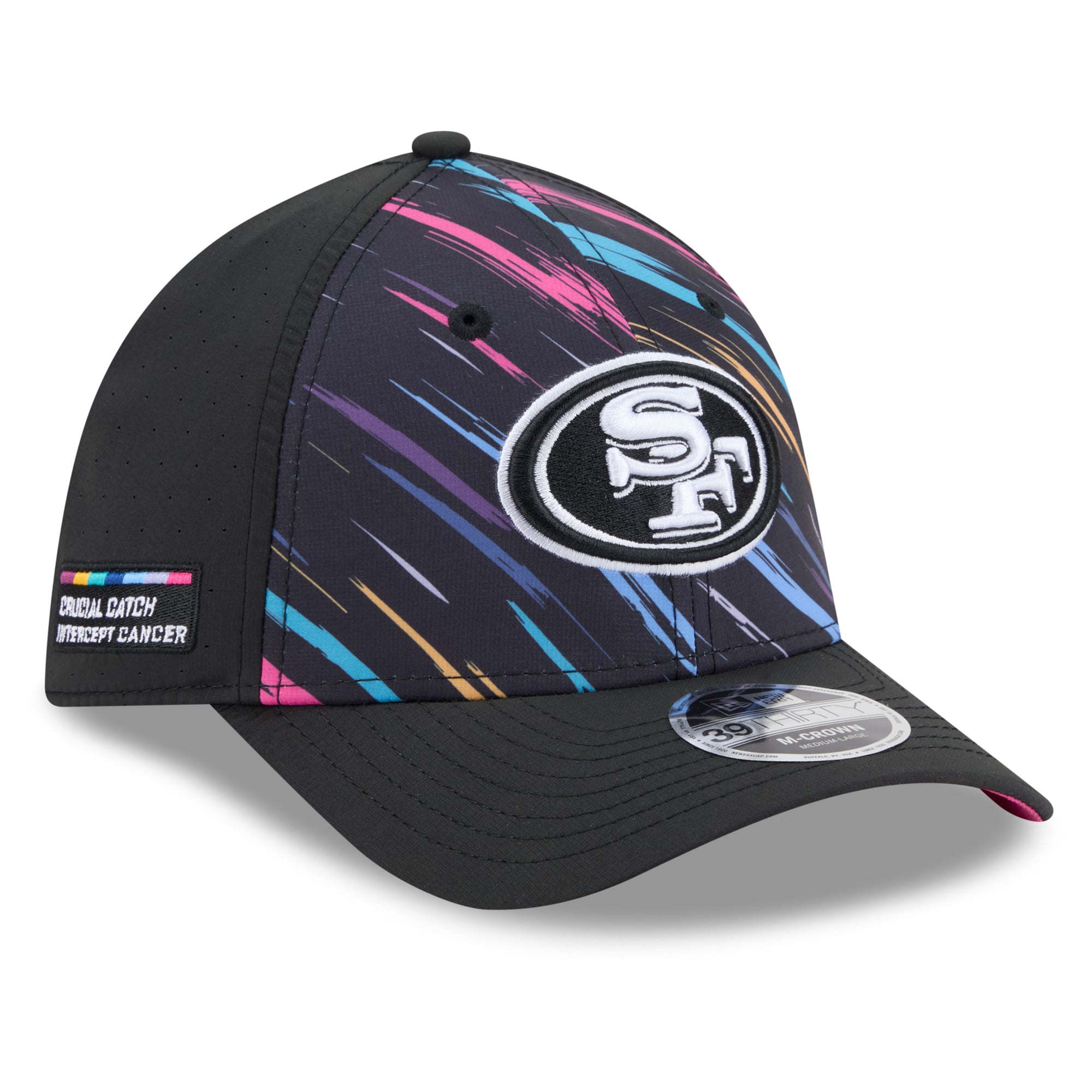 Men's New Era Black San Francisco 49ers 2026 NFL Crucial Catch 39THIRTY M-Crown Stretch Hat