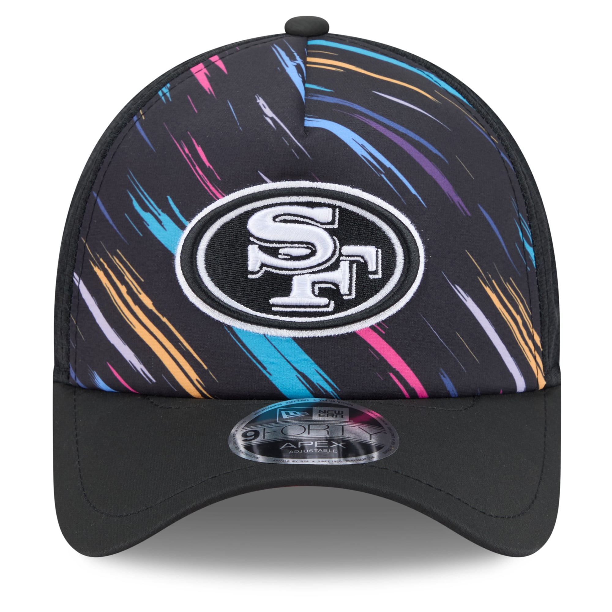 Men's New Era Black San Francisco 49ers 2026 NFL Crucial Catch 9FORTY Apex Adjustable Hat