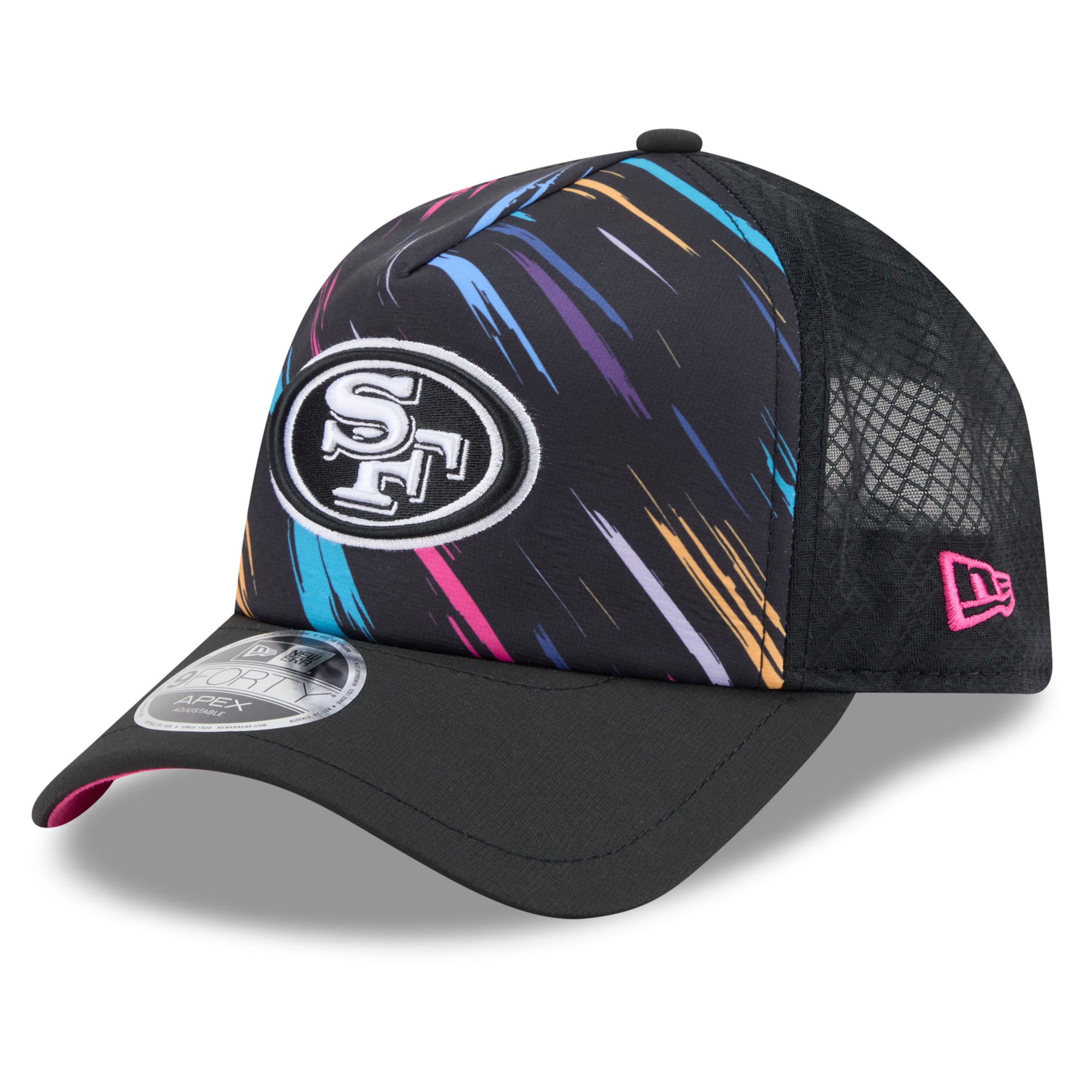 Men's New Era Black San Francisco 49ers 2026 NFL Crucial Catch 9FORTY Apex Adjustable Hat