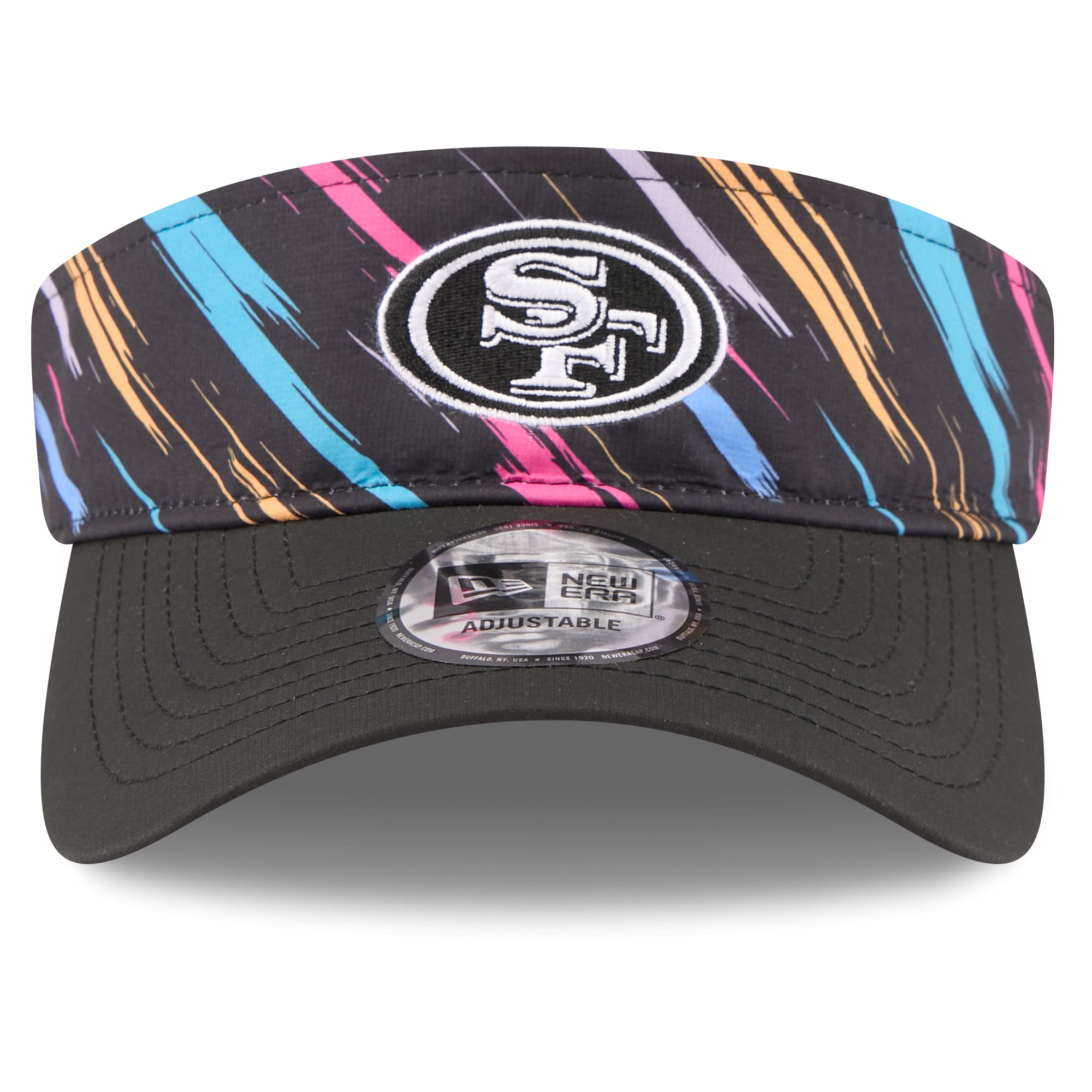 Casquette New Era noire pour homme, modèle San Francisco 49ers 2026 NFL Crucial Catch, visière ajustable