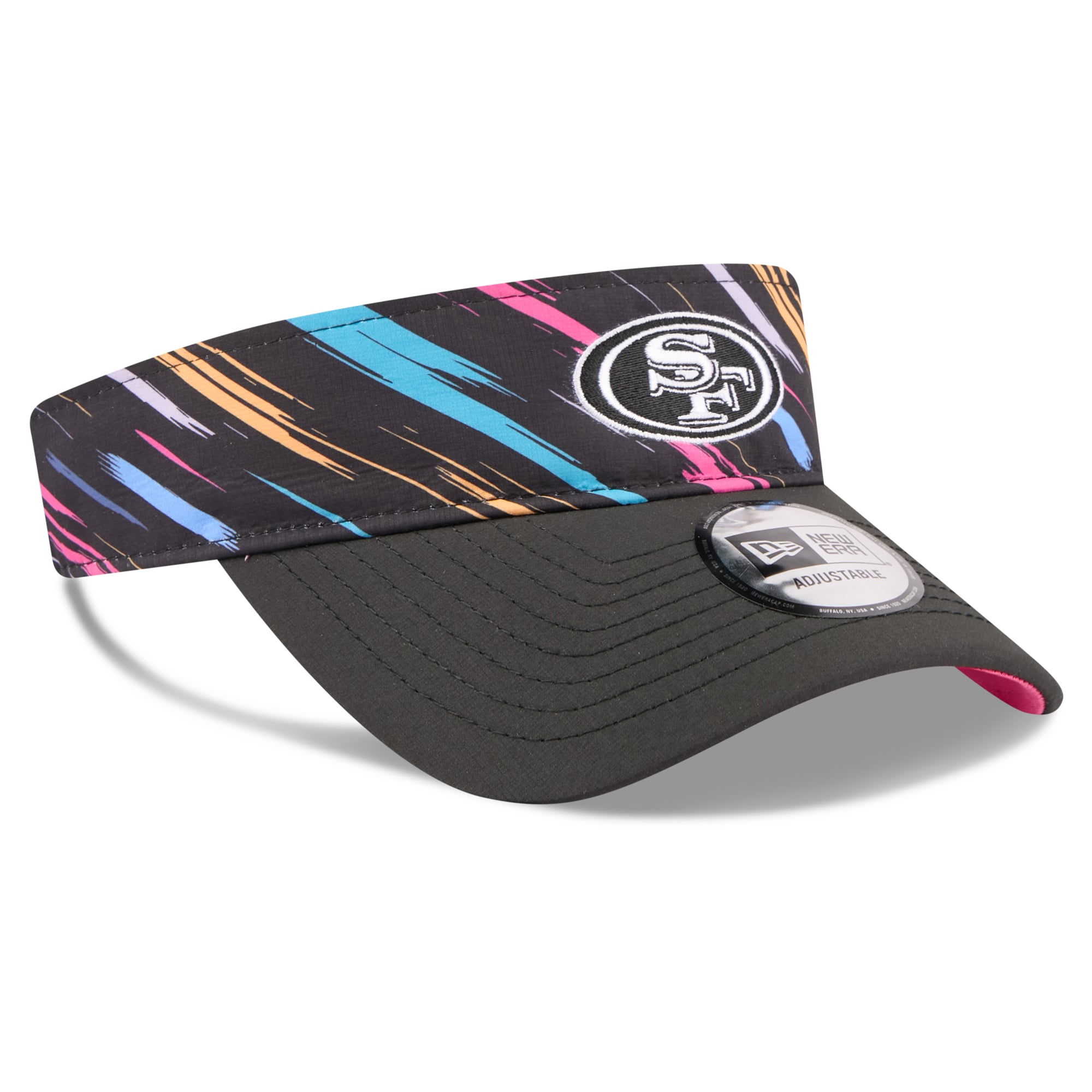 Casquette New Era noire pour homme, modèle San Francisco 49ers 2026 NFL Crucial Catch, visière ajustable