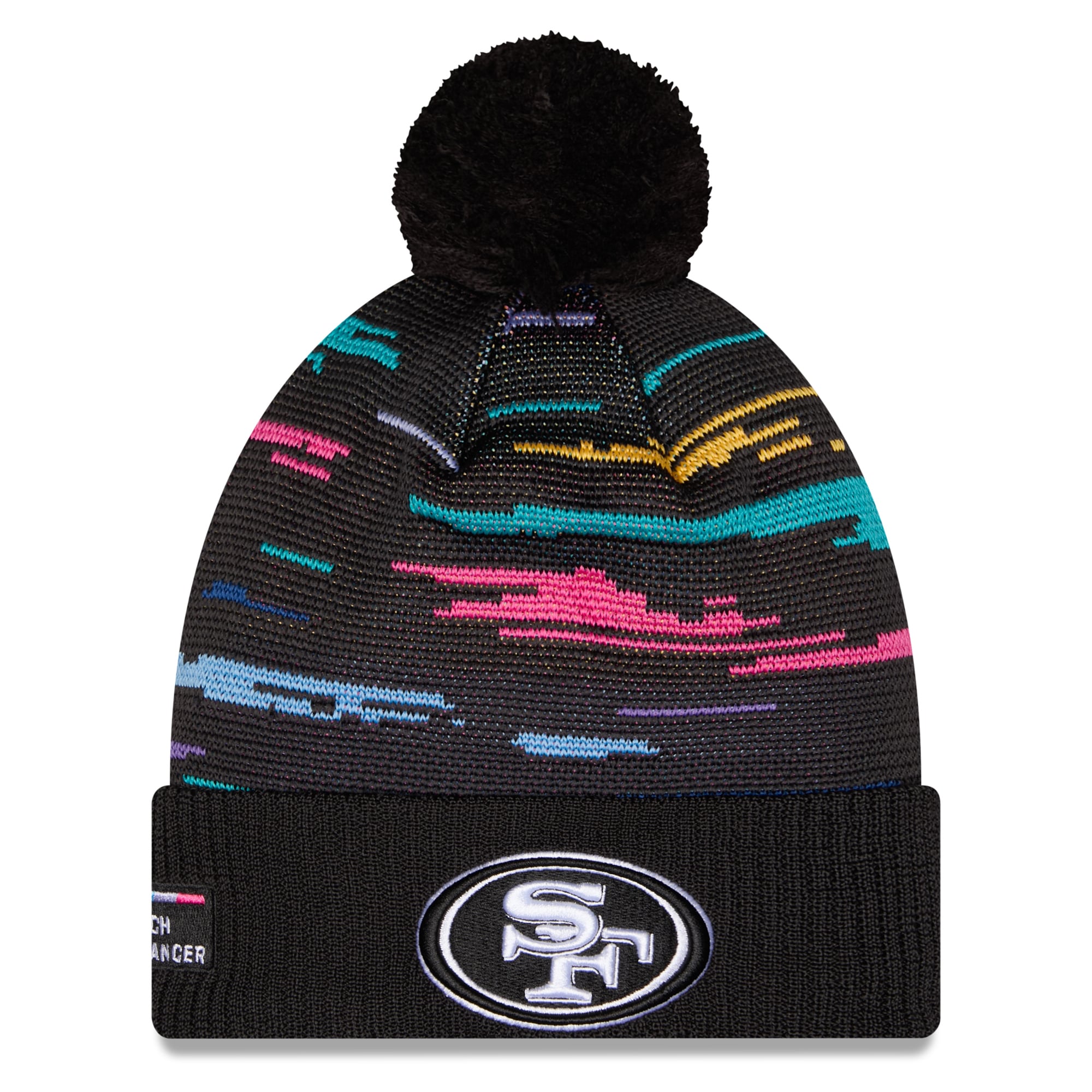 Men's New Era Black San Francisco 49ers 2026 NFL Crucial Catch Cuffed Knit Hat with Pom