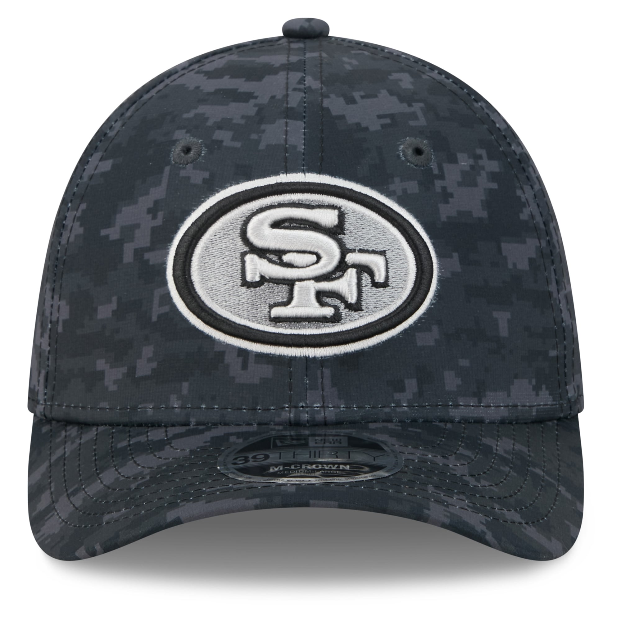Men's New Era Black San Francisco 49ers 2026 Salute To Service 39THIRTY M-Crown Stretch Hat