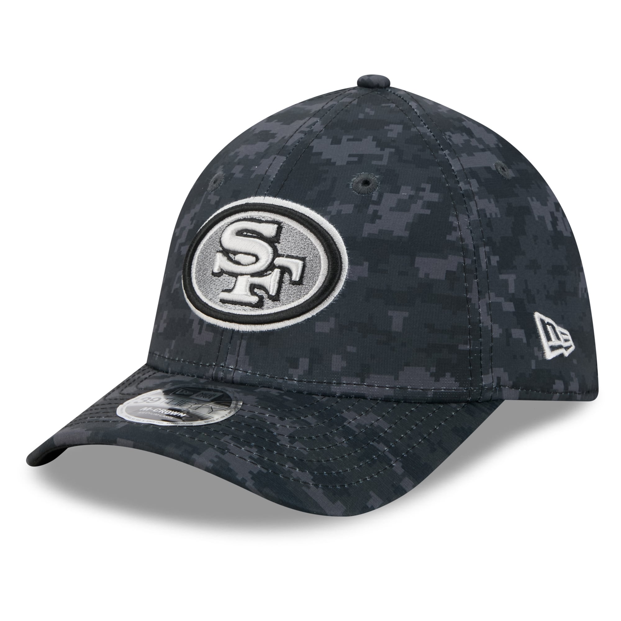 Men's New Era Black San Francisco 49ers 2026 Salute To Service 39THIRTY M-Crown Stretch Hat
