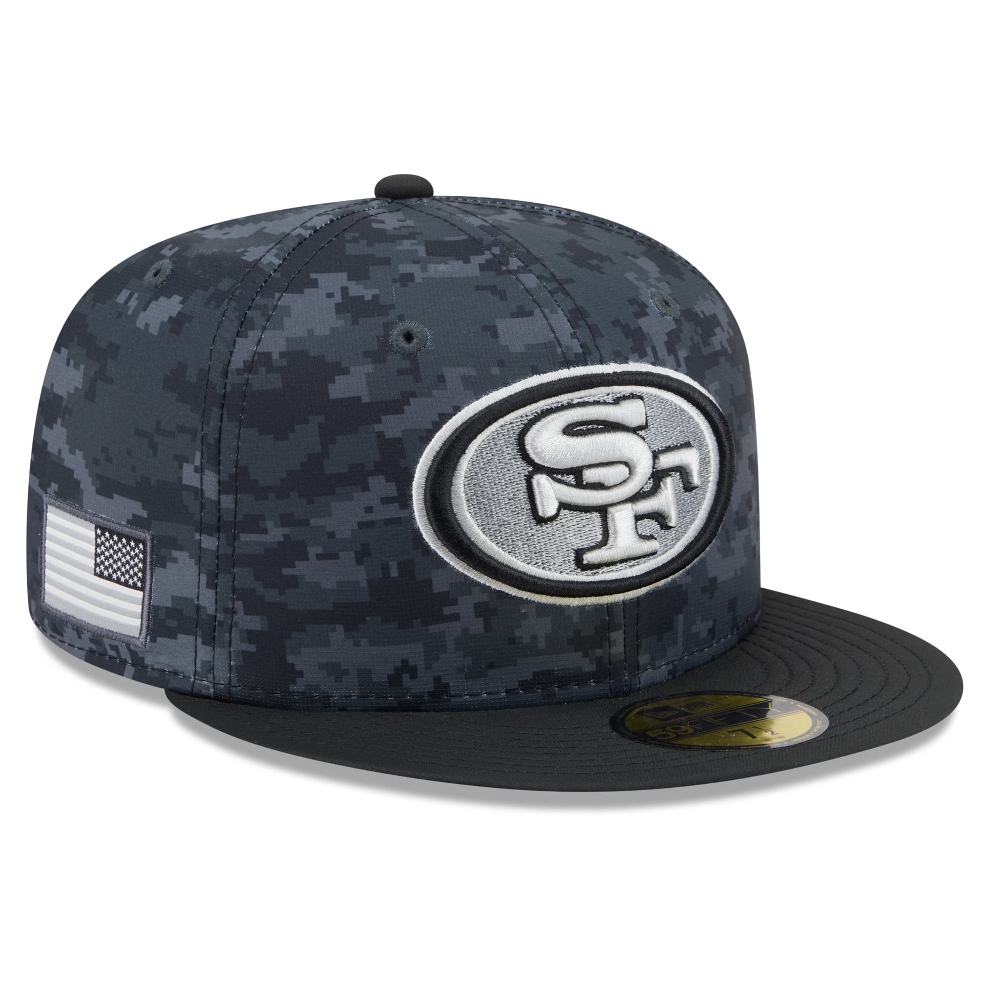 Men's New Era Black San Francisco 49ers 2026 Salute To Service 59FIFTY Fitted Hat