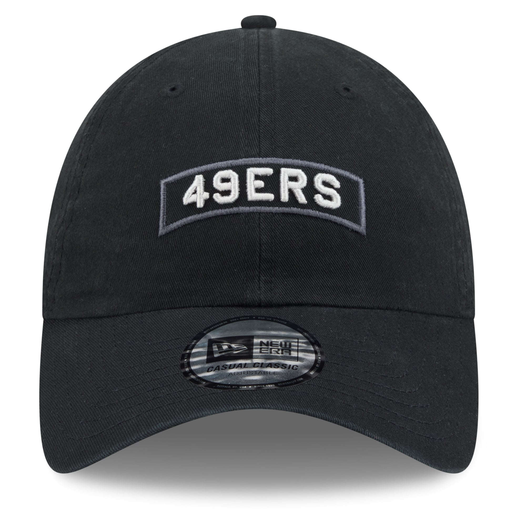 Casquette New Era noire pour homme, San Francisco 49ers 2026 Salute To Service, style classique décontracté et ajustable
