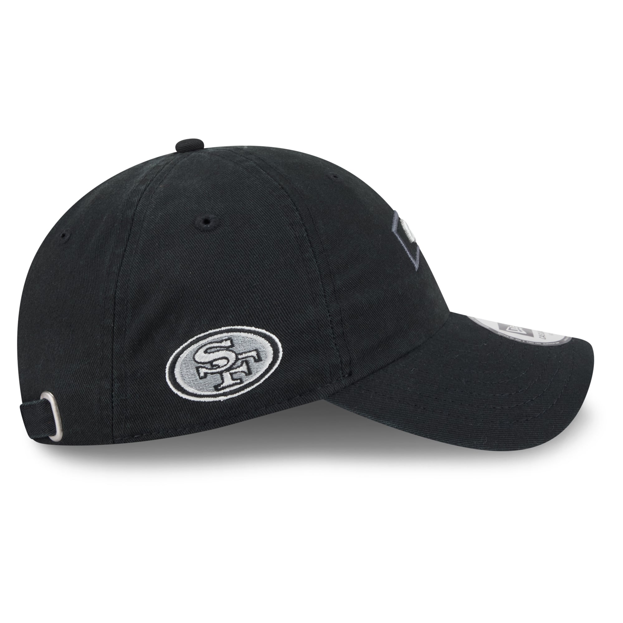 Casquette New Era noire pour homme, San Francisco 49ers 2026 Salute To Service, style classique décontracté et ajustable