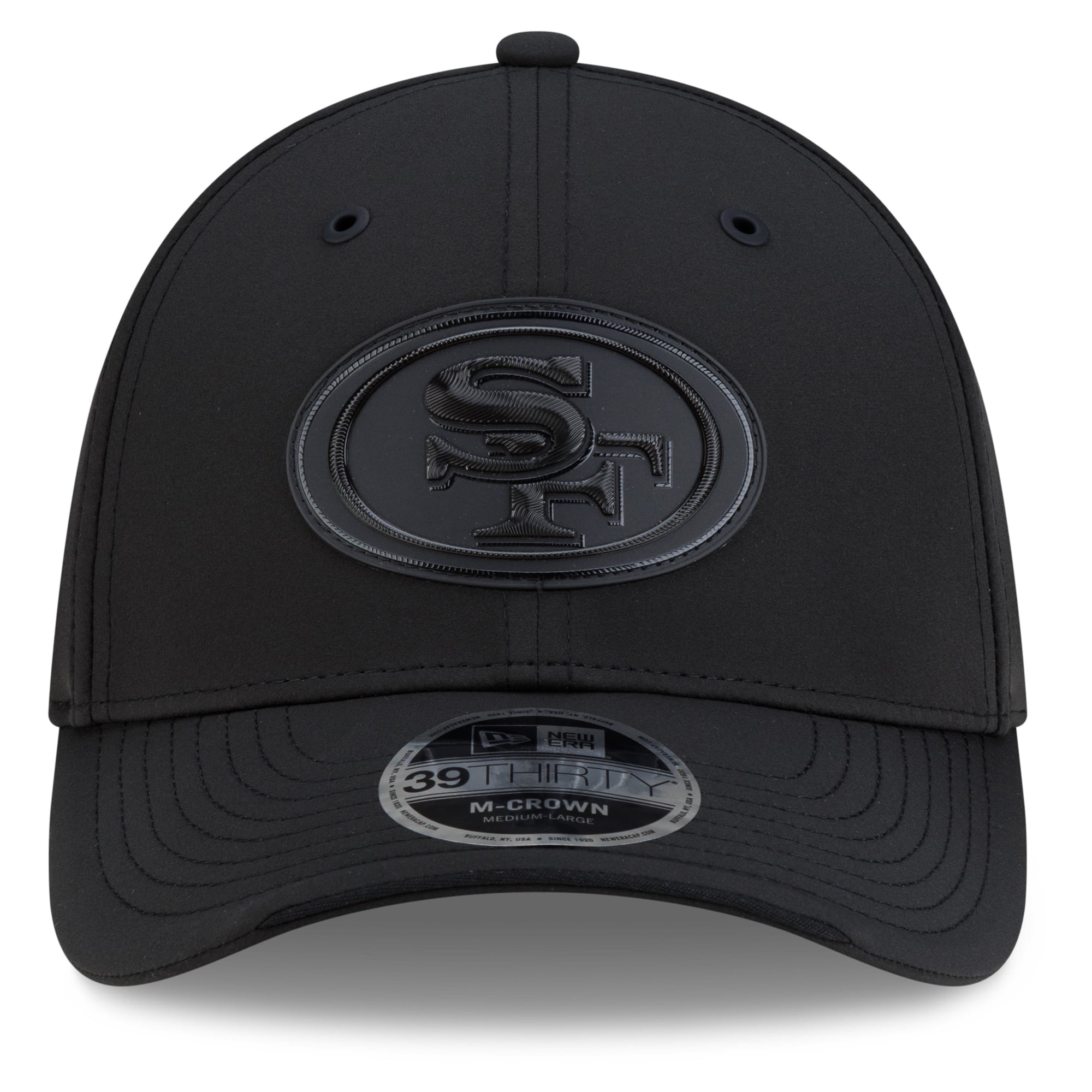 Men's New Era Black San Francisco 49ers 2026 Sideline 39THIRTY M-Crown Stretch Hat