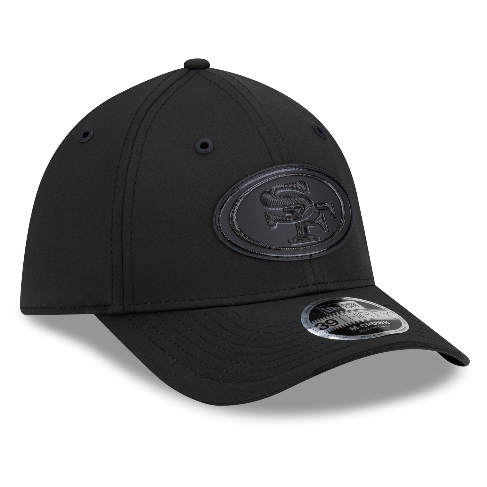 Men's New Era Black San Francisco 49ers 2026 Sideline 39THIRTY M-Crown Stretch Hat