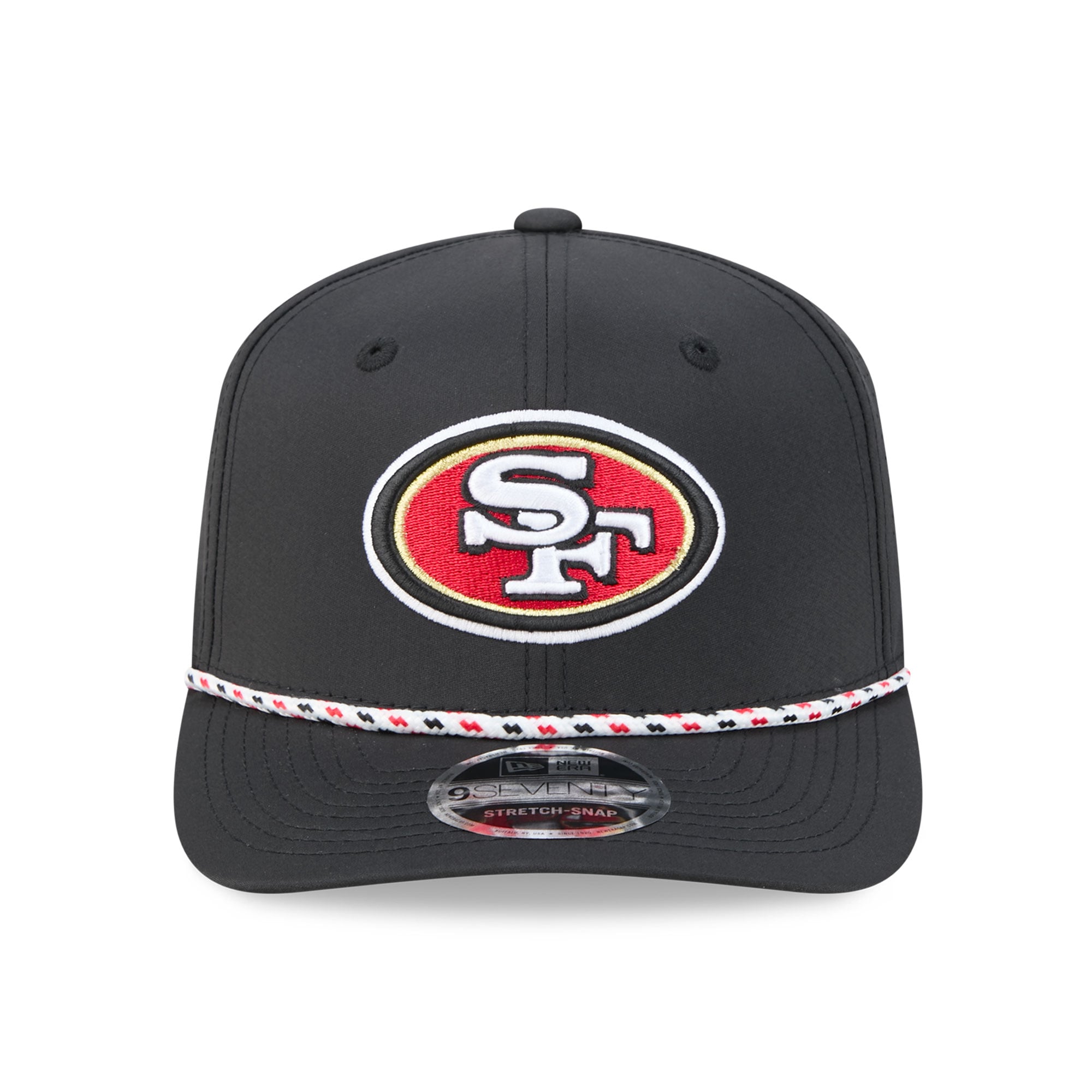Casquette ajustable New Era noire San Francisco 49ers 9SEVENTY pour homme