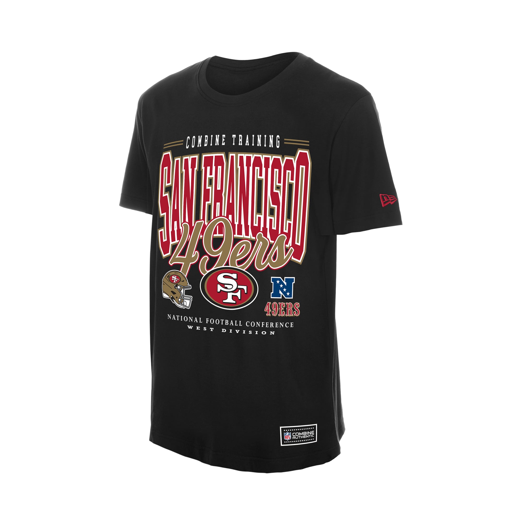 Men's New Era Black San Francisco 49ers Combine Authentic T-Shirt