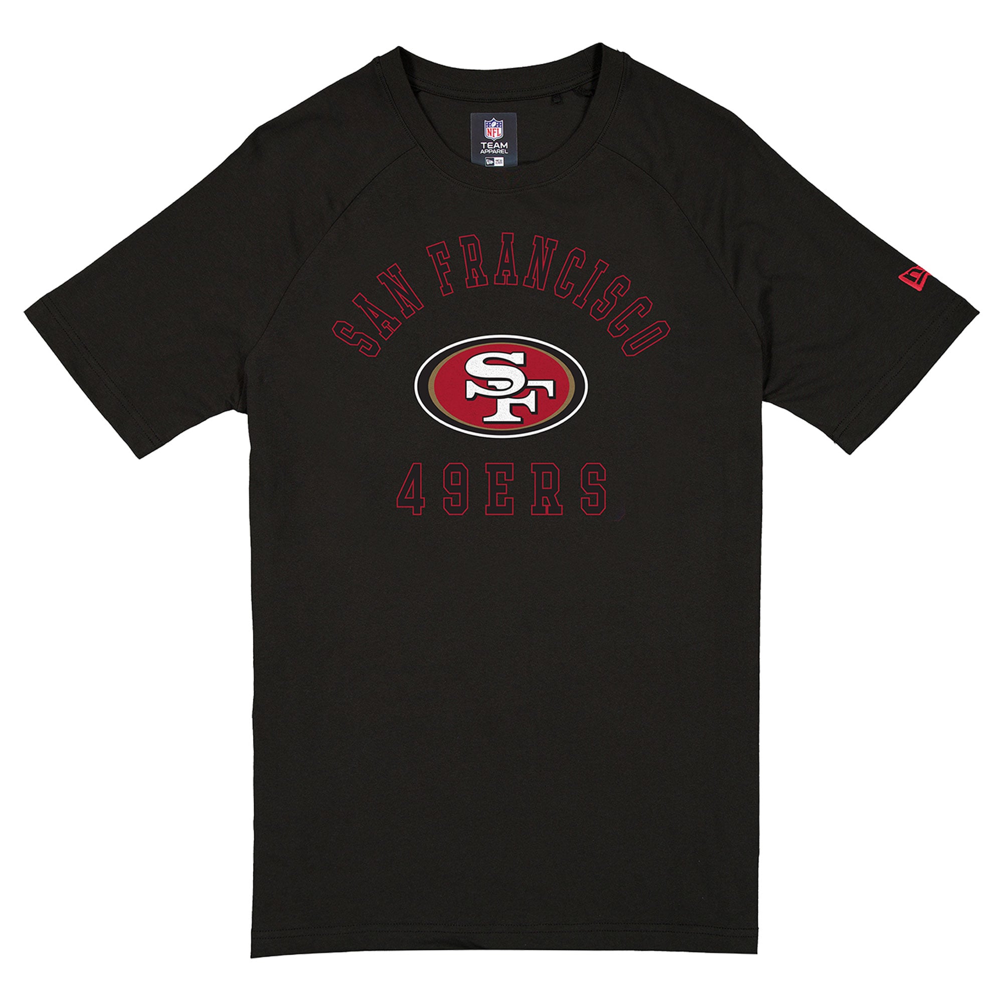 T-shirt fonctionnel New Era noir pour homme, supporter des 49ers de San Francisco