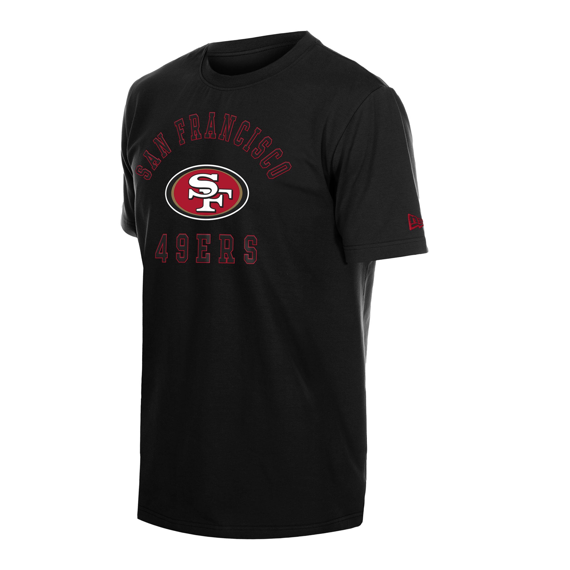 T-shirt fonctionnel New Era noir pour homme, supporter des 49ers de San Francisco
