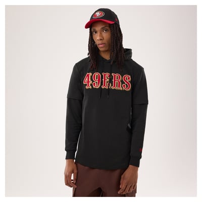 San Francisco 49ers New Era Functional Fandom Twofer Hoodie - Black
