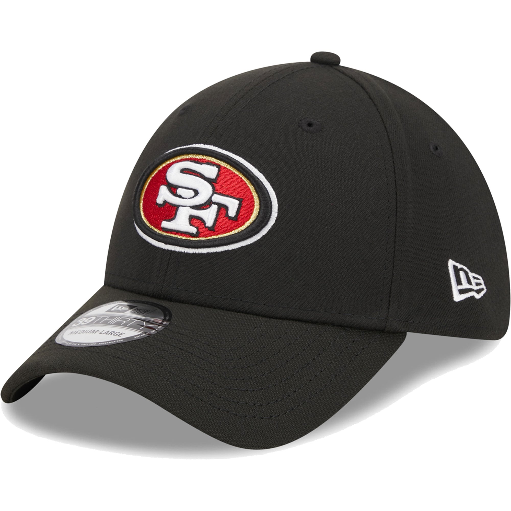 Casquette Flex 39THIRTY Main des 49ers de San Francisco New Era pour homme, noire