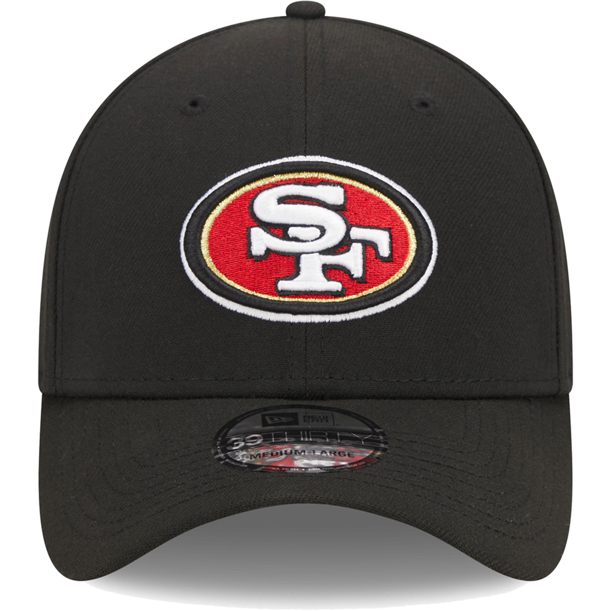 Casquette Flex 39THIRTY Main des 49ers de San Francisco New Era pour homme, noire
