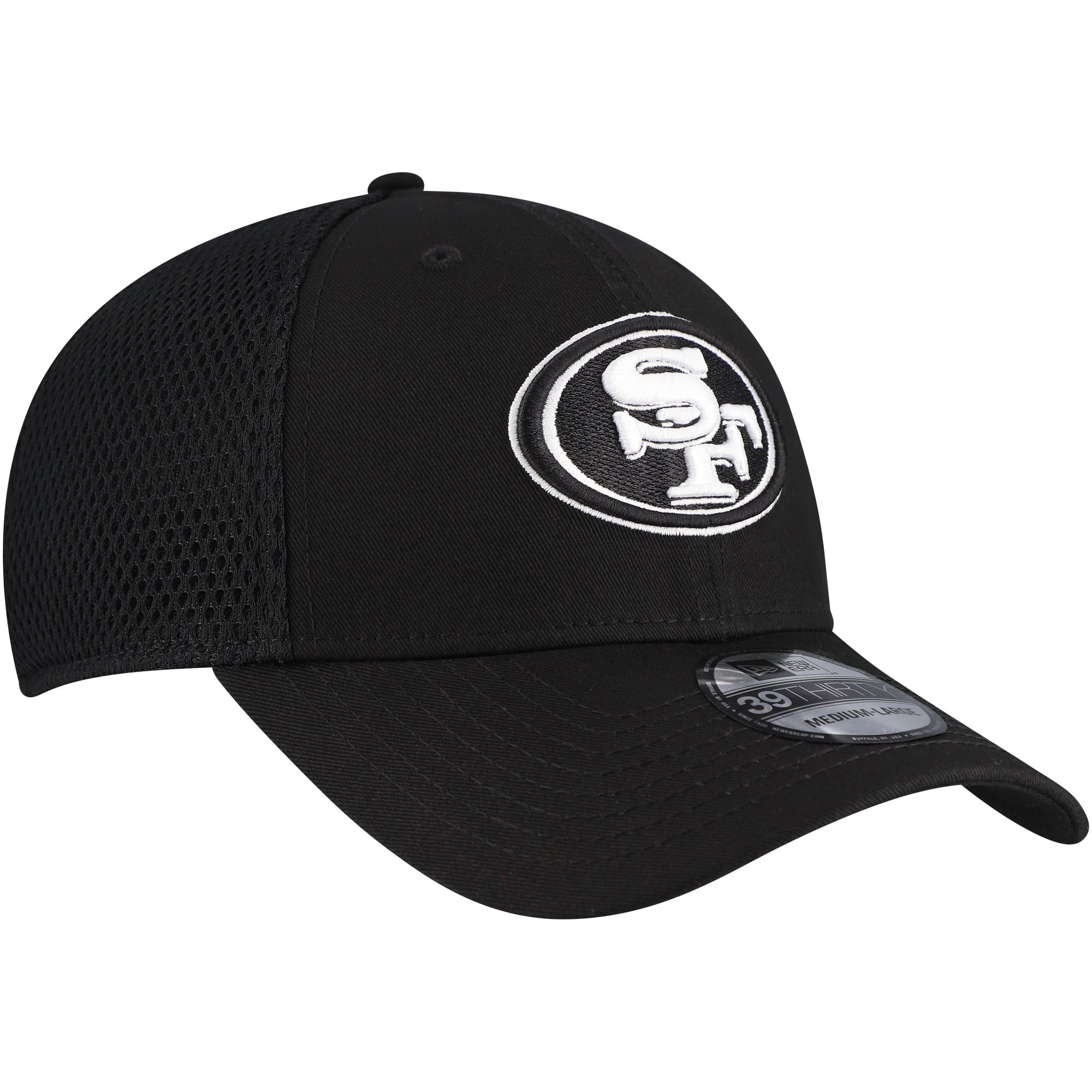 Casquette New Era noire San Francisco 49ers Main Neo 39THIRTY Flex pour homme