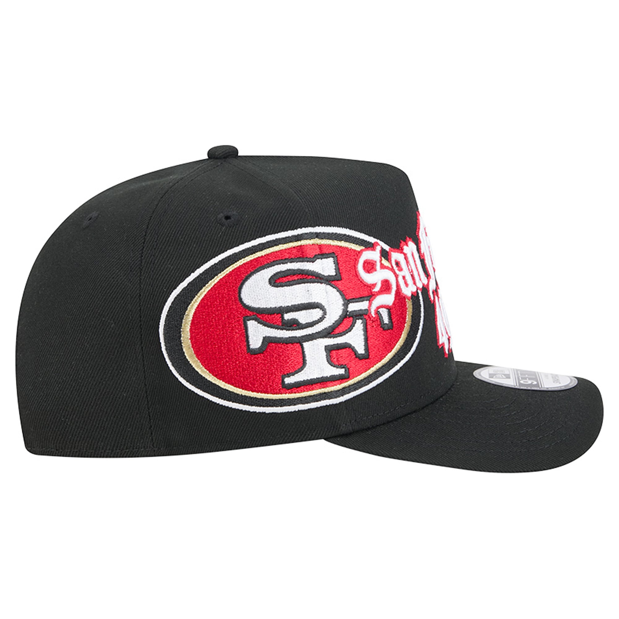 Men's New Era Black San Francisco 49ers Proud A-Frame 9FIFTY Snapback Hat