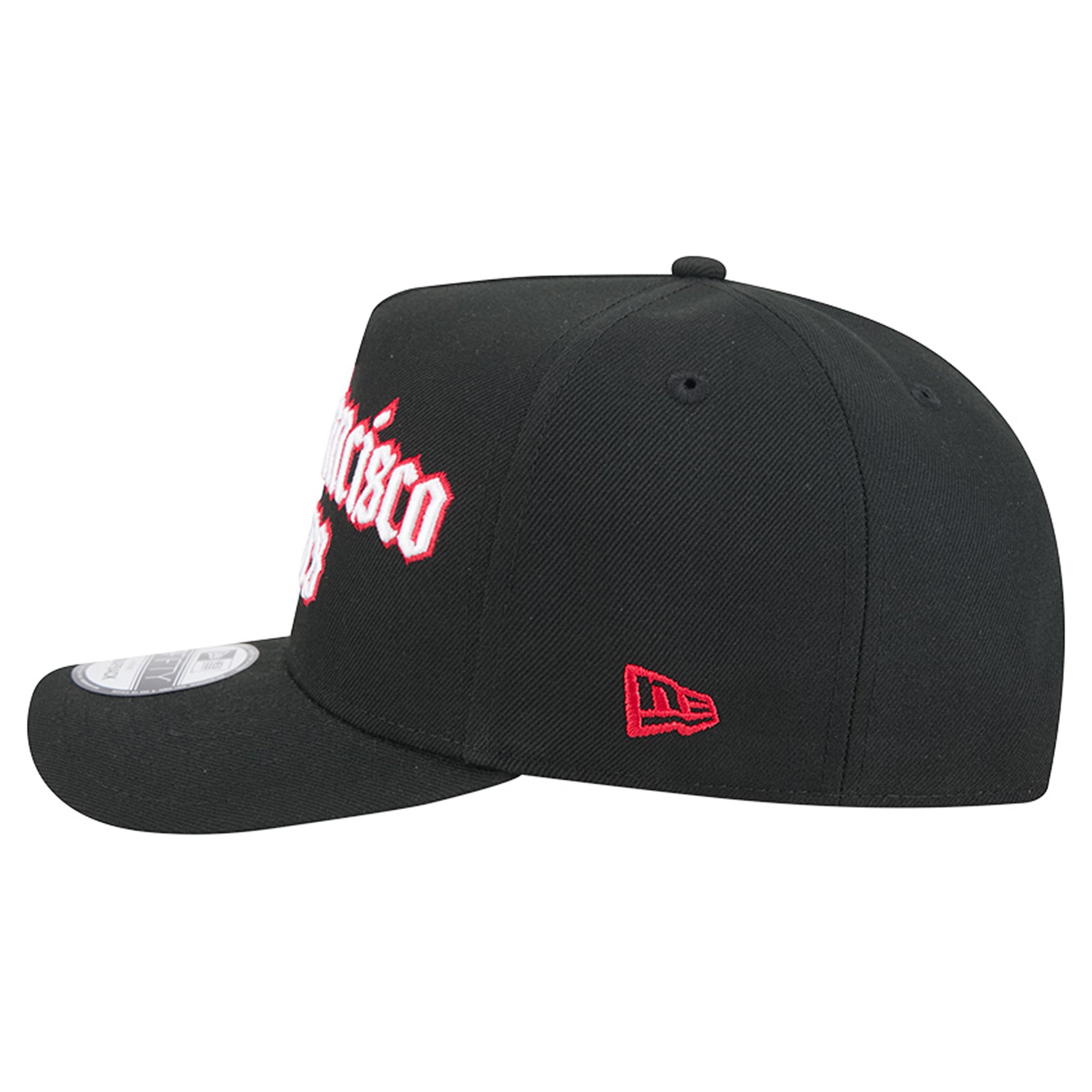 Men's New Era Black San Francisco 49ers Proud A-Frame 9FIFTY Snapback Hat