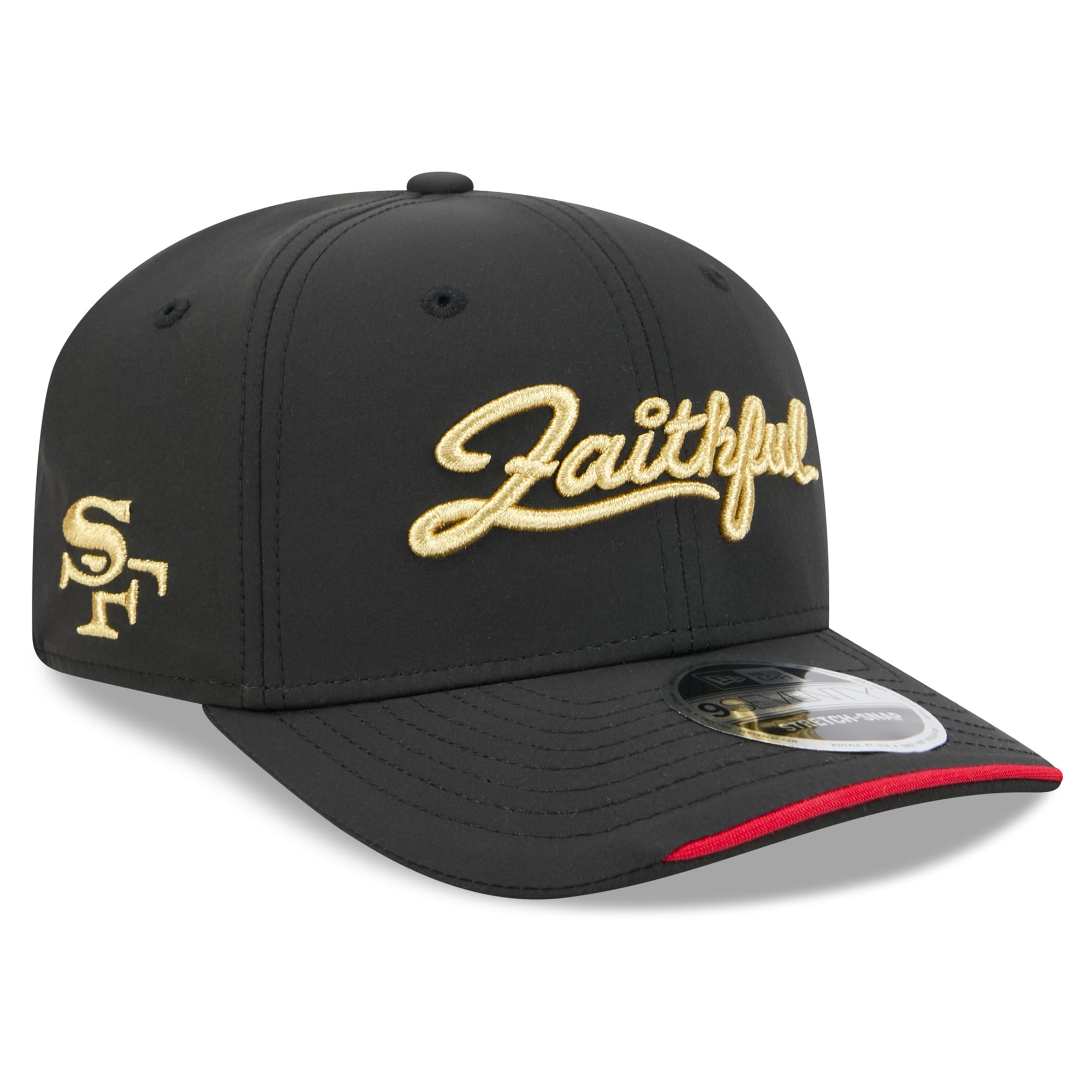 Men's New Era Black San Francisco 49ers Rivalries Collection 9SEVENTY Adjustable Hat
