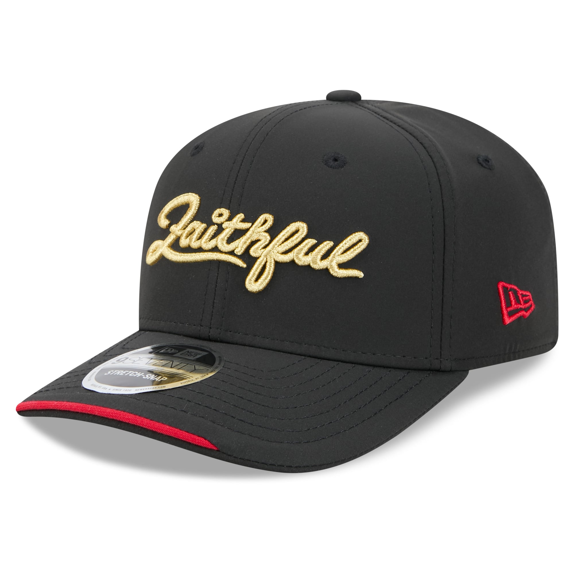 Men's New Era Black San Francisco 49ers Rivalries Collection 9SEVENTY Adjustable Hat