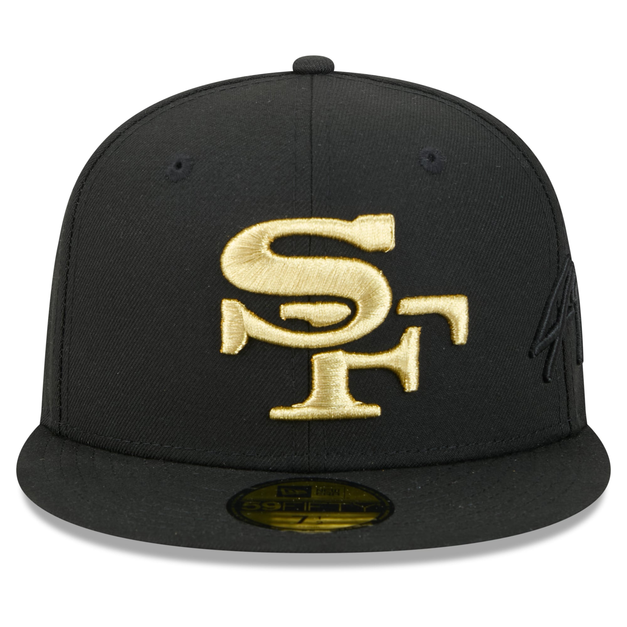 Men's New Era Black San Francisco 49ers Rivalries Collection Fan Pack Side Script 59FIFTY Fitted Hat