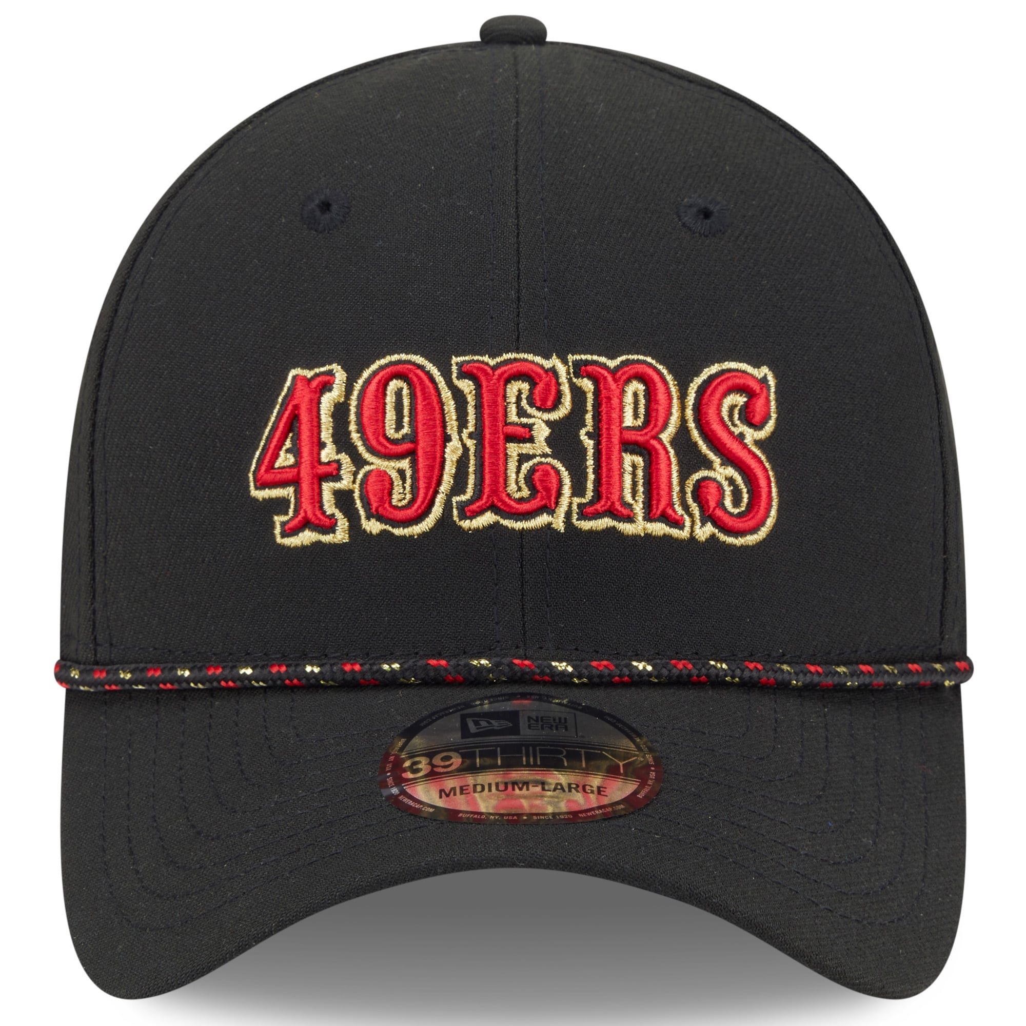 Men's New Era Black San Francisco 49ers Rivalries Collection On-Field 39THIRTY Flex Hat