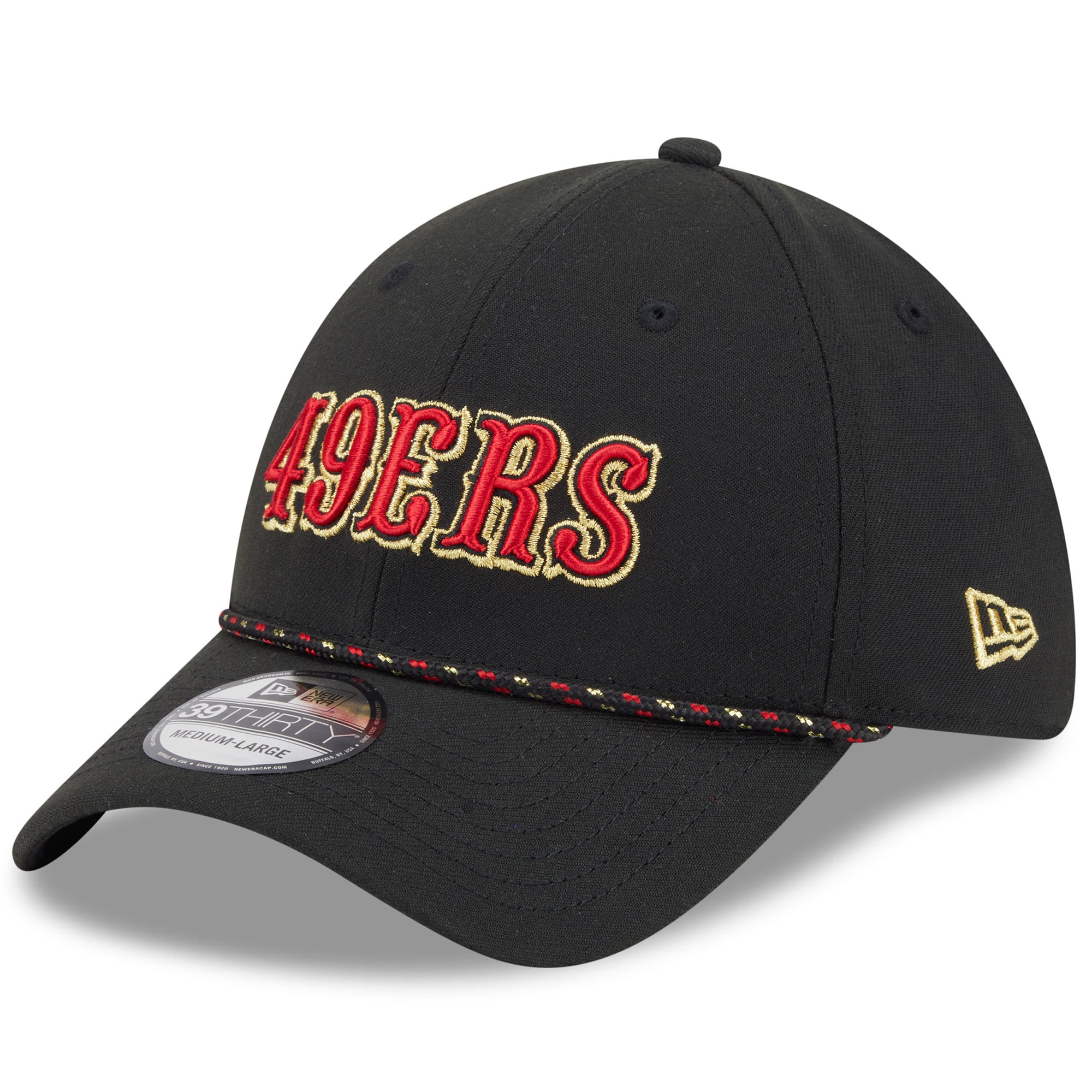 Men's New Era Black San Francisco 49ers Rivalries Collection On-Field 39THIRTY Flex Hat