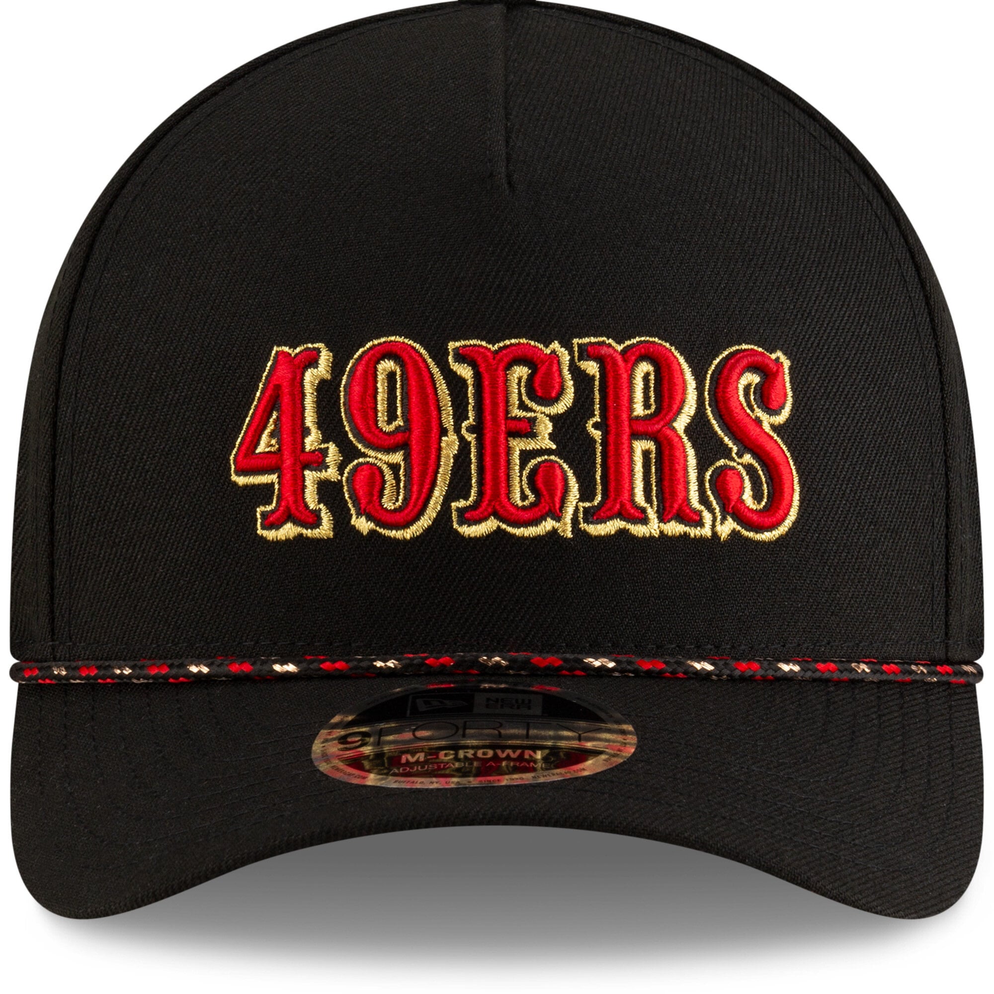 Men's New Era Black San Francisco 49ers Rivalries Collection On-Field 9FORTY M-Crown A-Frame Adjustable Hat