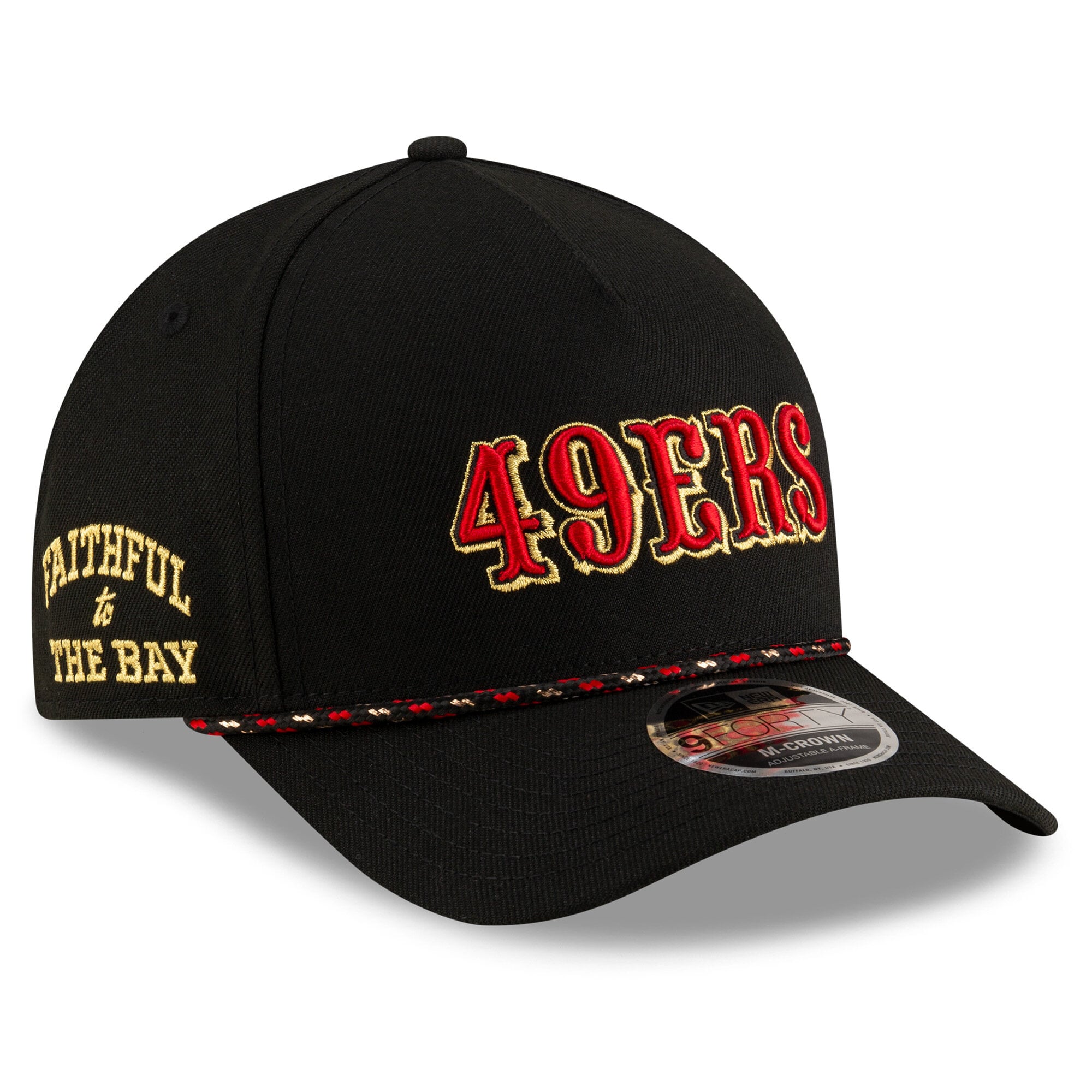 Men's New Era Black San Francisco 49ers Rivalries Collection On-Field 9FORTY M-Crown A-Frame Adjustable Hat