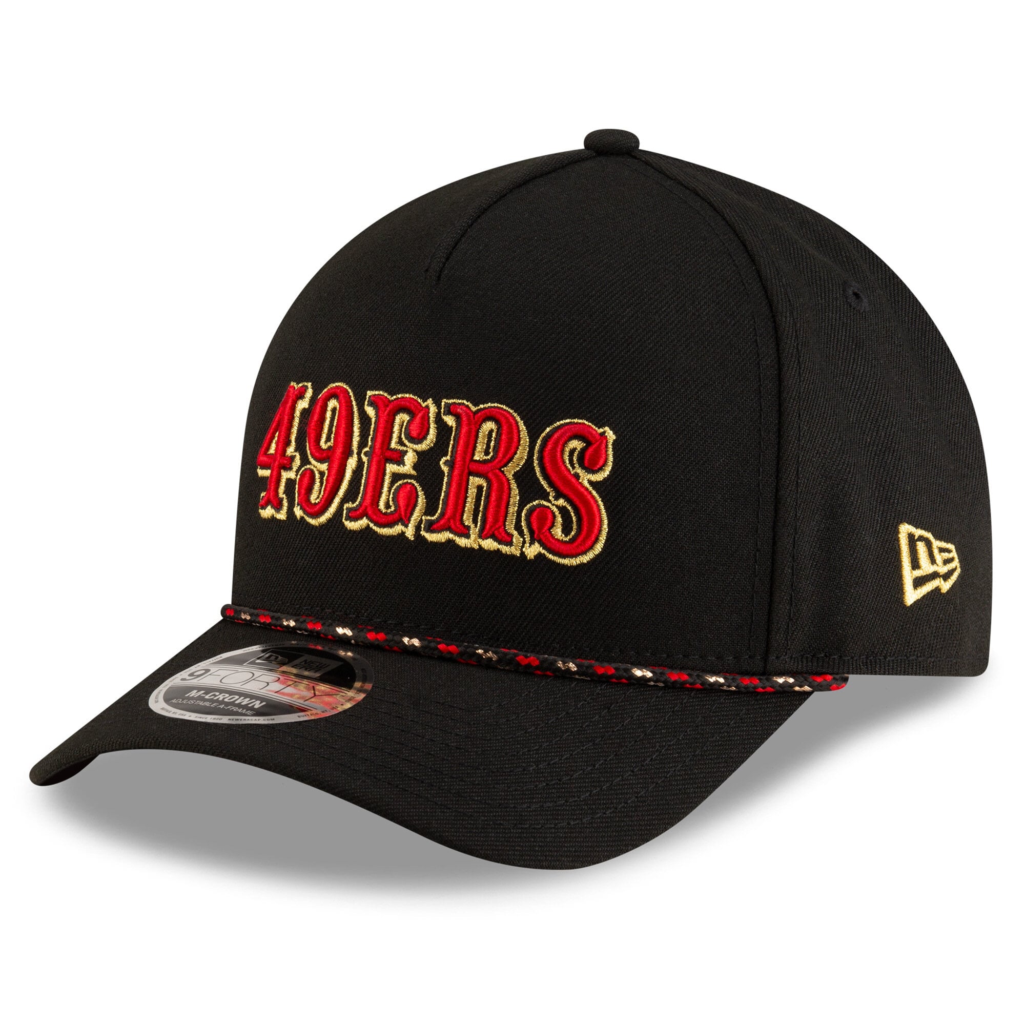 Men's New Era Black San Francisco 49ers Rivalries Collection On-Field 9FORTY M-Crown A-Frame Adjustable Hat