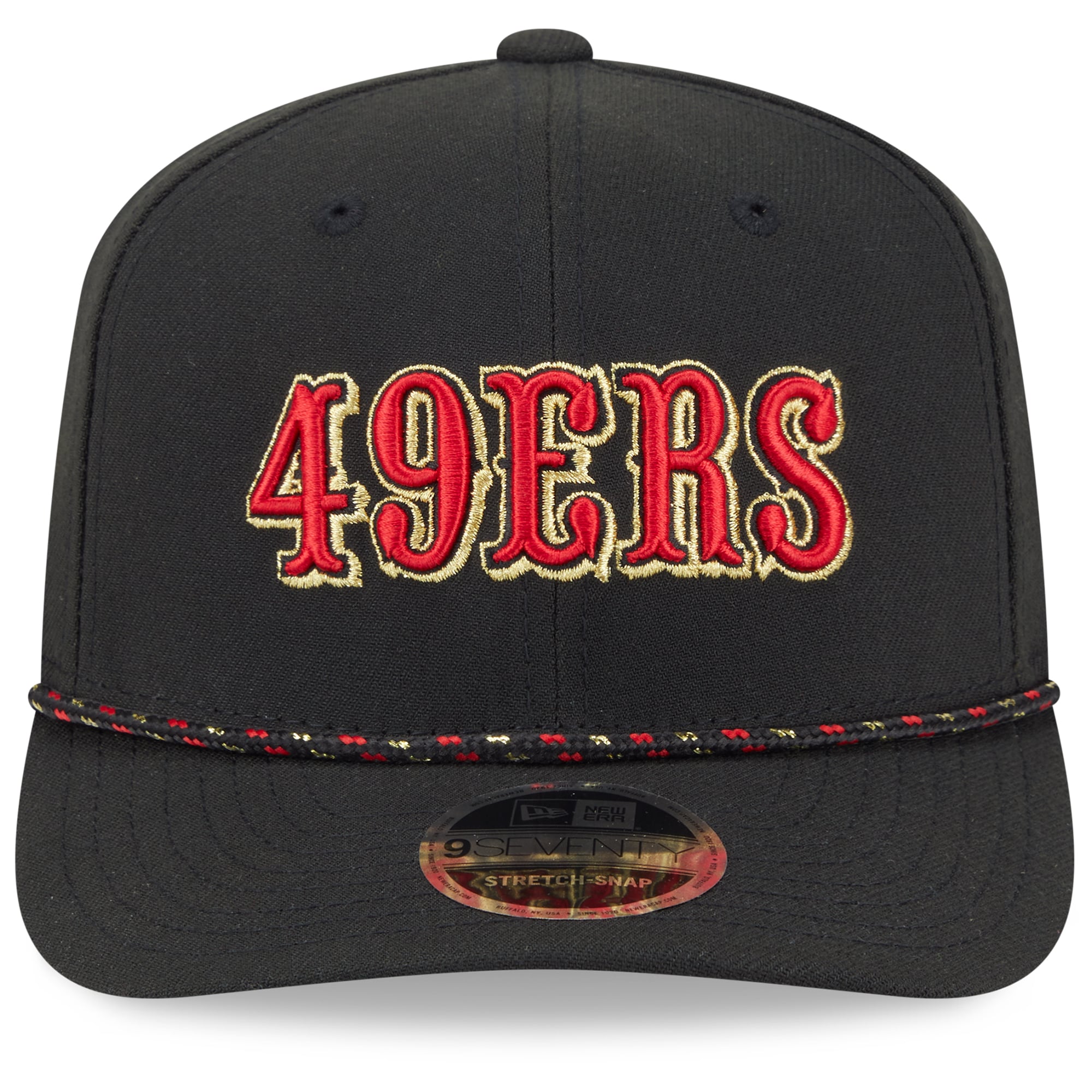 Men's New Era Black San Francisco 49ers Rivalries Collection On-Field 9SEVENTY Adjustable Hat