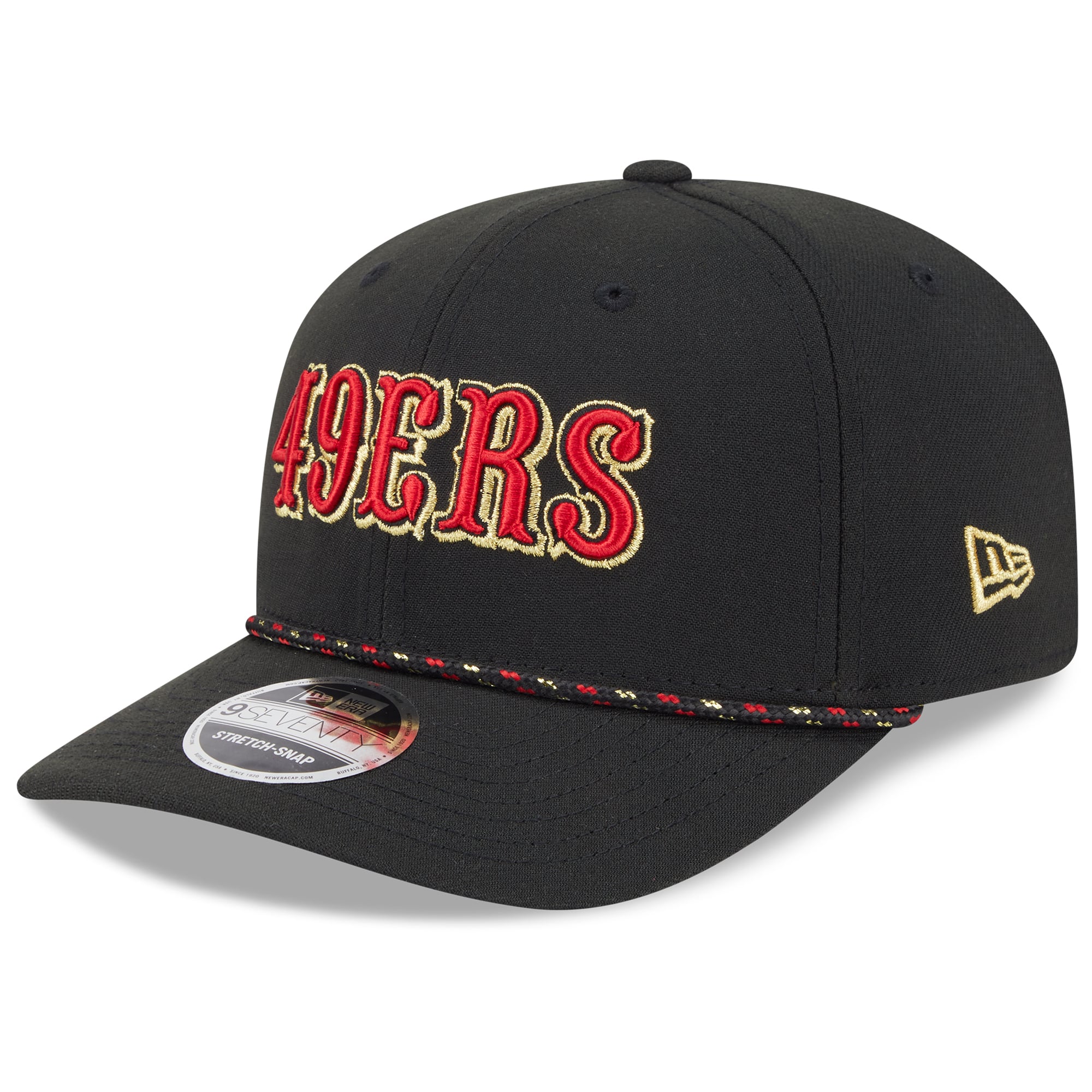 Men's New Era  Black San Francisco 49ers Rivalries Collection On-Field 9SEVENTY Adjustable Hat