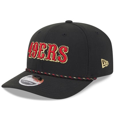  San Francisco 49ers New Era Rivalries Collection Sideline 9SEVENTY Adjustable Hat - Black