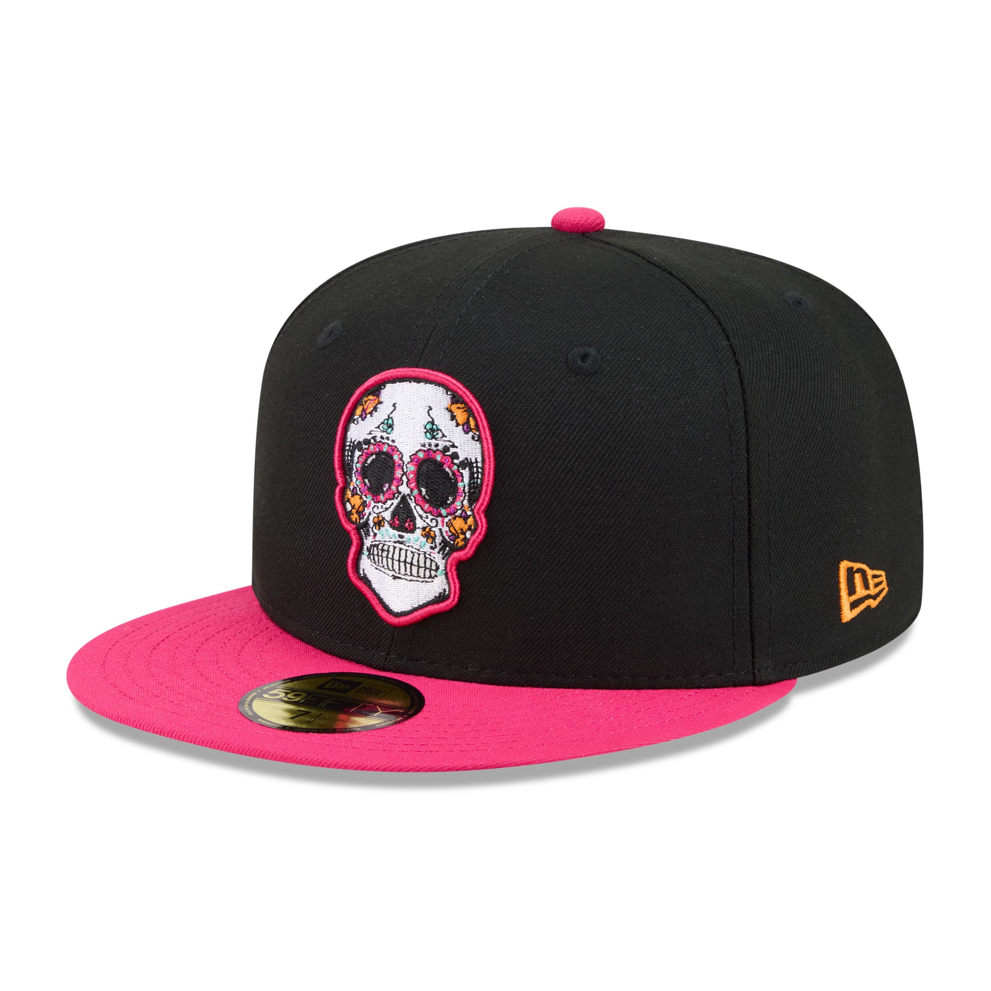 Casquette ajustée New Era 59FIFTY noire et rose pour homme, San Francisco 49ers, édition spéciale Jour des Morts