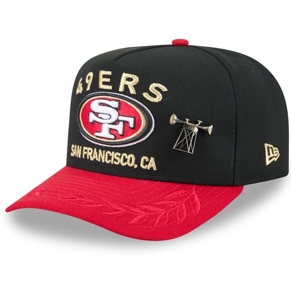 Ensemble De 2 Couvre-têtes Brodés San Francisco 49ers - Noirs - Neufs Avec Garantie